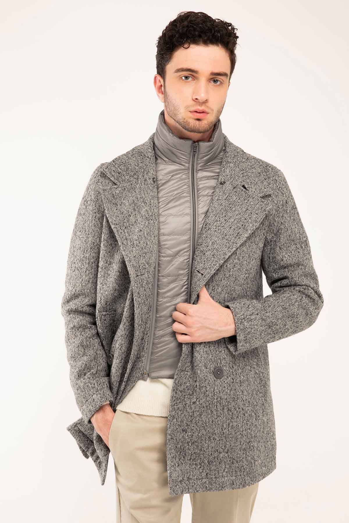 Herno Puffer İçli Kruvaze Balıksırtı Kaban-Libas Trendy Fashion Store