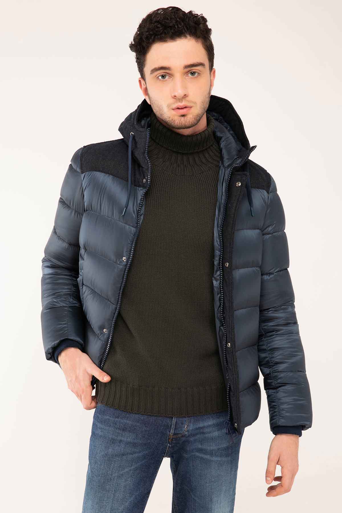 Herno Yün Kombinasyonlu Puffer Mont-Libas Trendy Fashion Store