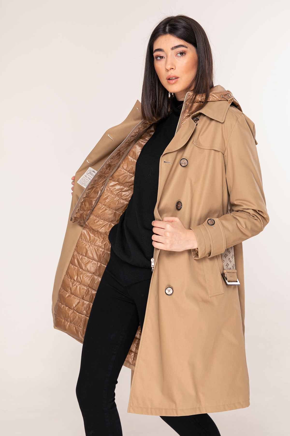 Herno Puffer İçli Trençkot-Libas Trendy Fashion Store