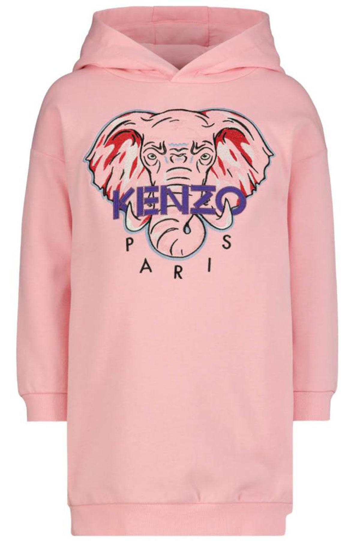 Kenzo 4-6 Yaş Fil Logolu Kız Sweatshirt Elbise-Libas Trendy Fashion Store