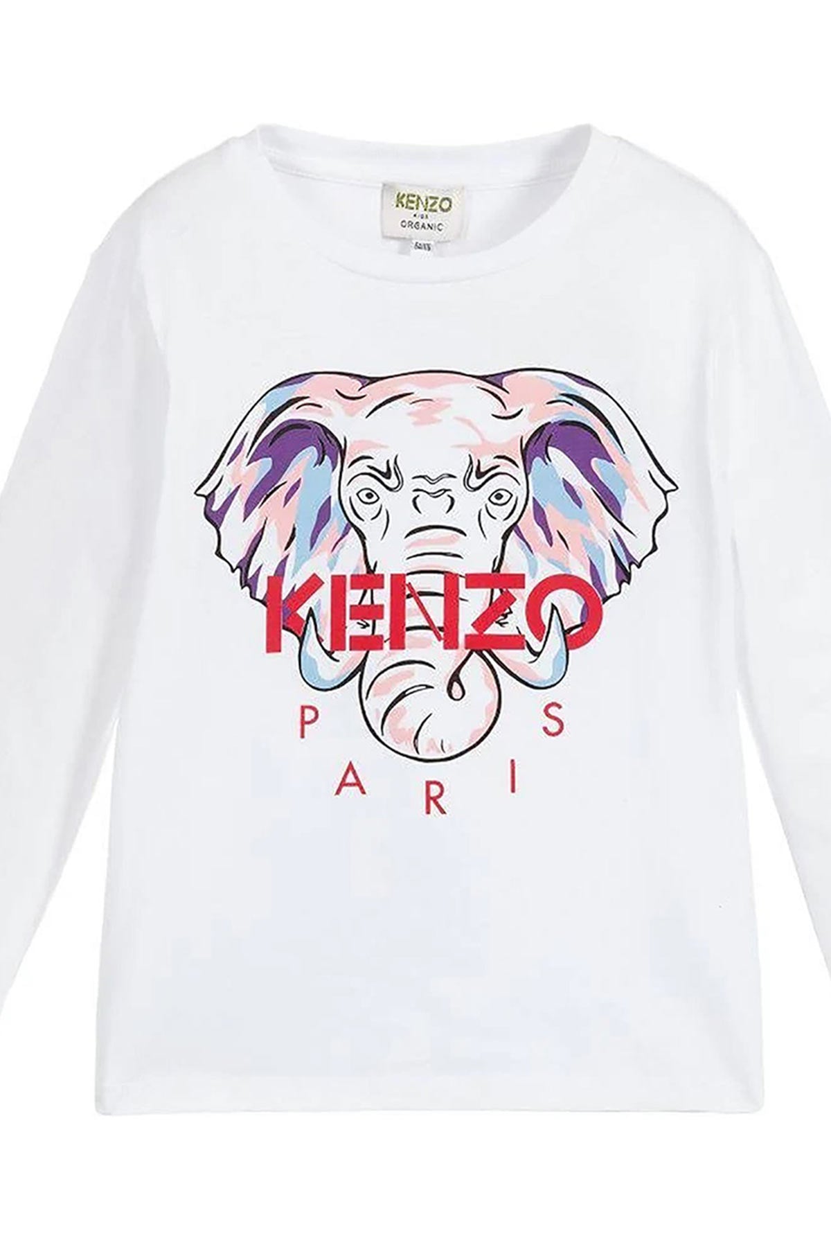 Kenzo 2-4 Yaş Kız Fil Logolu T-shirt-Libas Trendy Fashion Store