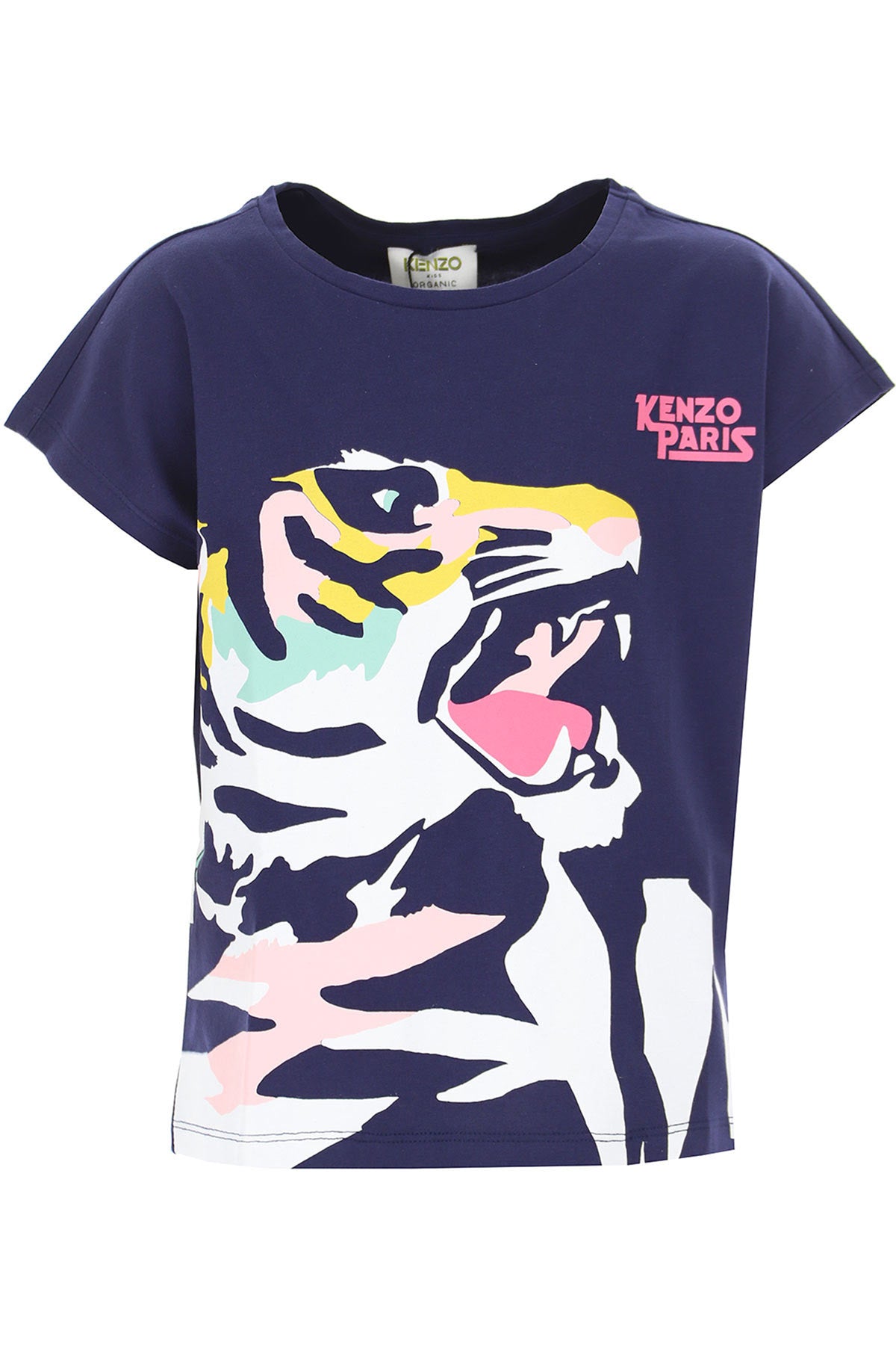 Kenzo 3-10 Yaş Kız Kaplan Logolu T-shirt-Libas Trendy Fashion Store
