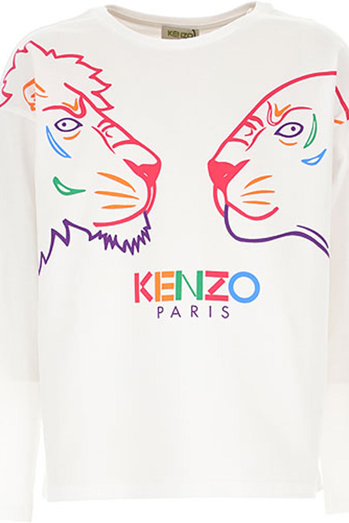 Kenzo 2-6 Yaş Kız Kaplan Logolu Paris T-shirt-Libas Trendy Fashion Store