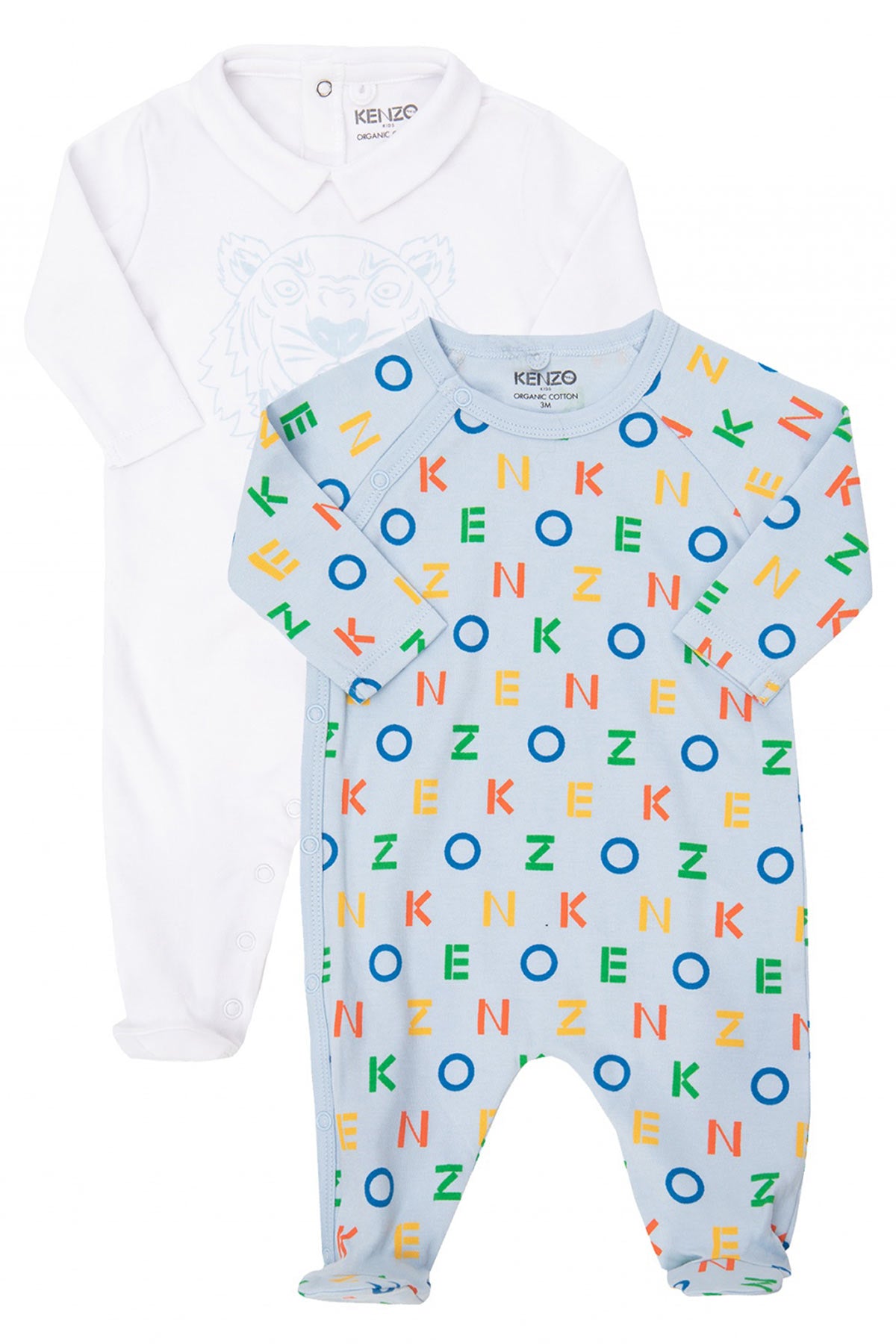 Kenzo 6-12 Ay Erkek Kaplan Logo ve Monogram Tulum Set-Libas Trendy Fashion Store