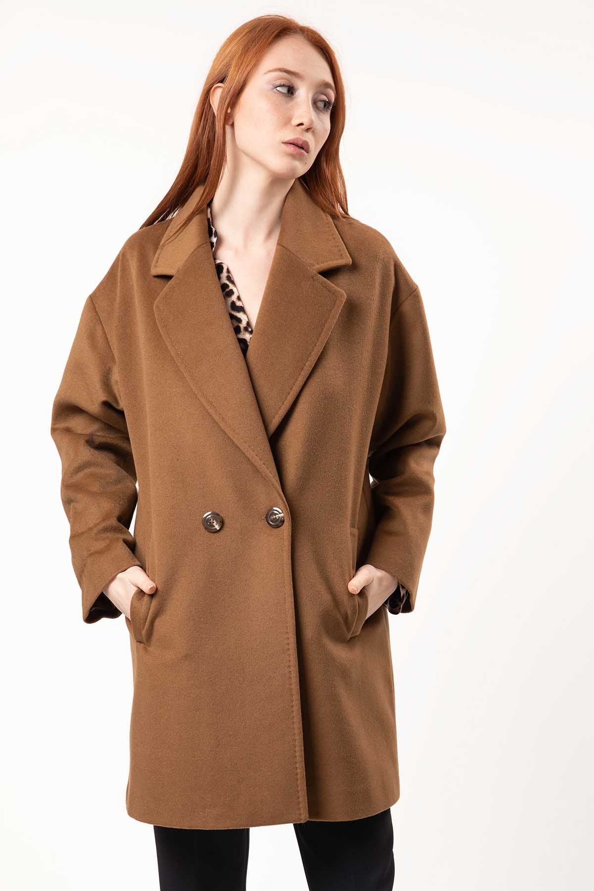 Mapa Kaşmirli Kruvaze Manto-Libas Trendy Fashion Store