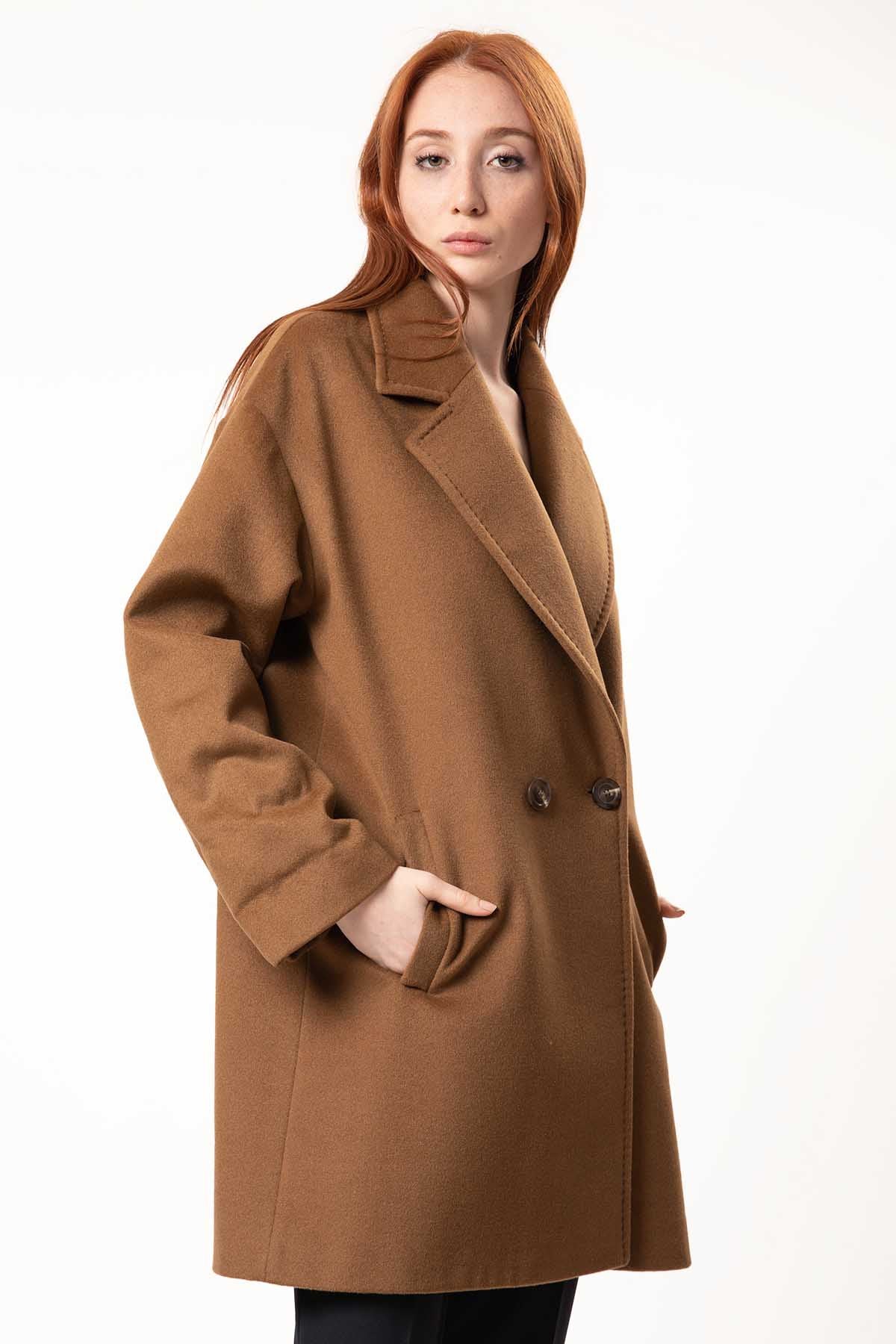 Mapa Kaşmirli Kruvaze Manto-Libas Trendy Fashion Store