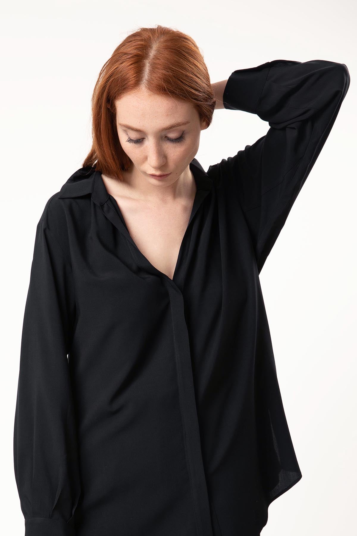 Mapa Yarım Patlı Pileli Sırt Detaylı Gömlek-Libas Trendy Fashion Store