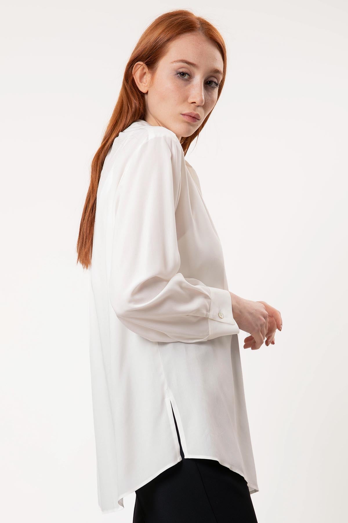 Mapa Yarım Patlı Pileli Sırt Detaylı Gömlek-Libas Trendy Fashion Store