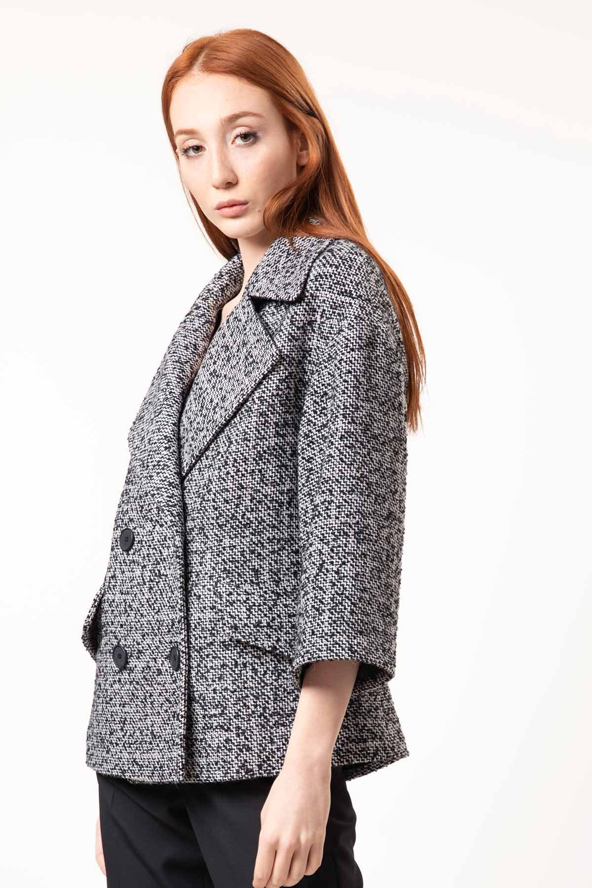 Mapa Kruvaze Geniş Yaka Kaban-Libas Trendy Fashion Store