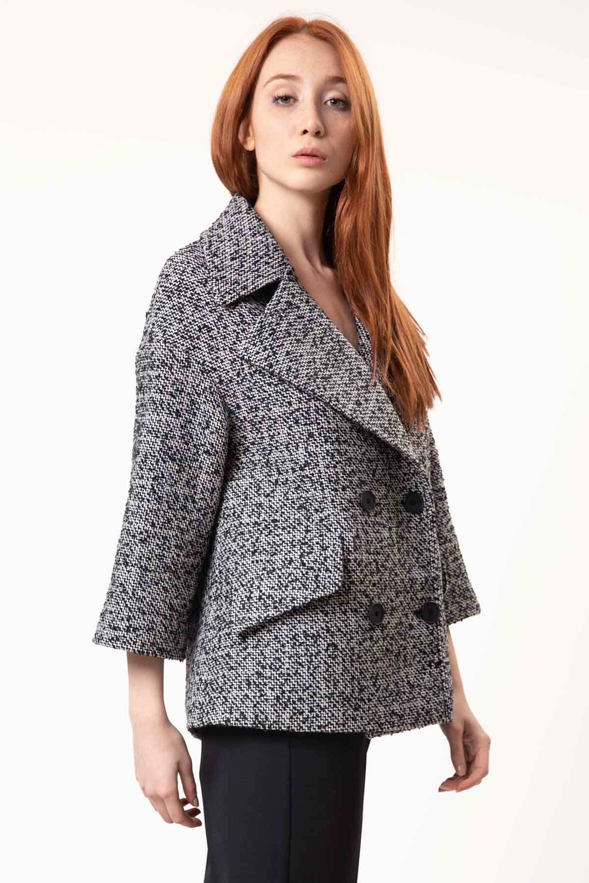 Mapa Kruvaze Geniş Yaka Kaban-Libas Trendy Fashion Store