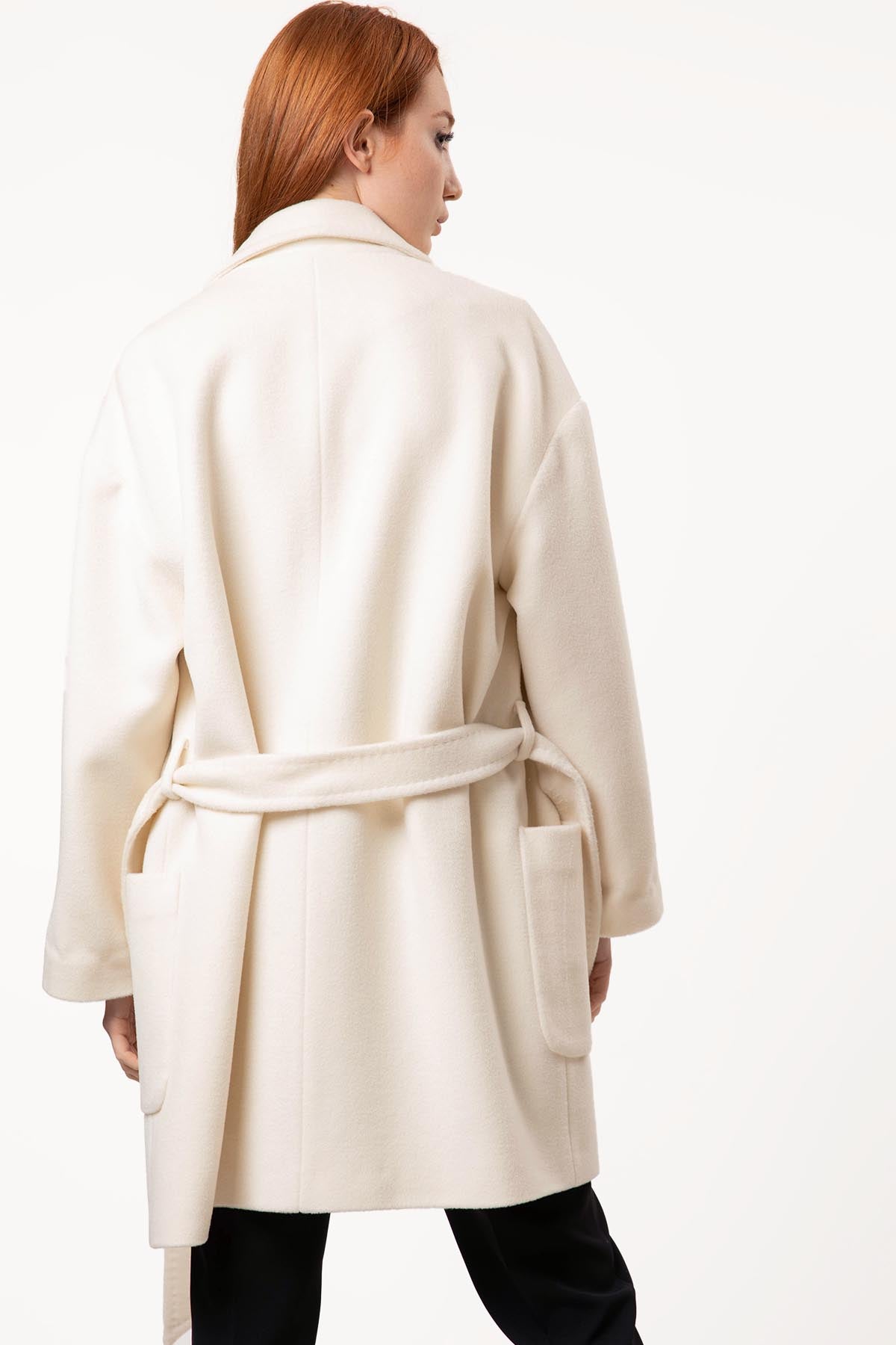 Mapa Kaşmirli Belden Kuşaklı Manto-Libas Trendy Fashion Store