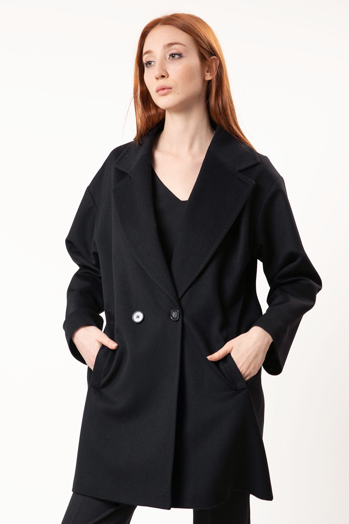 Mapa Kaşmirli Kruvaze Manto-Libas Trendy Fashion Store