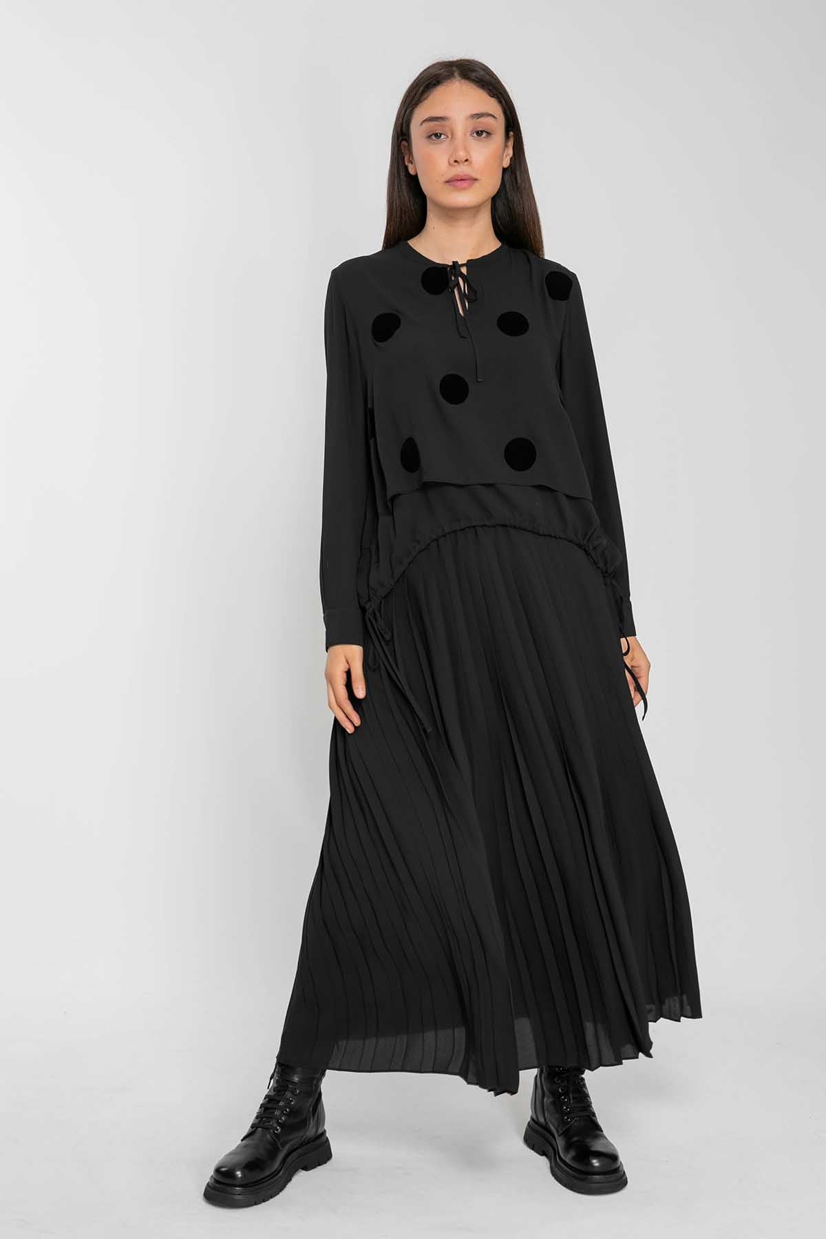 Crea Concept Büyük Puantiyeli Bluz-Libas Trendy Fashion Store