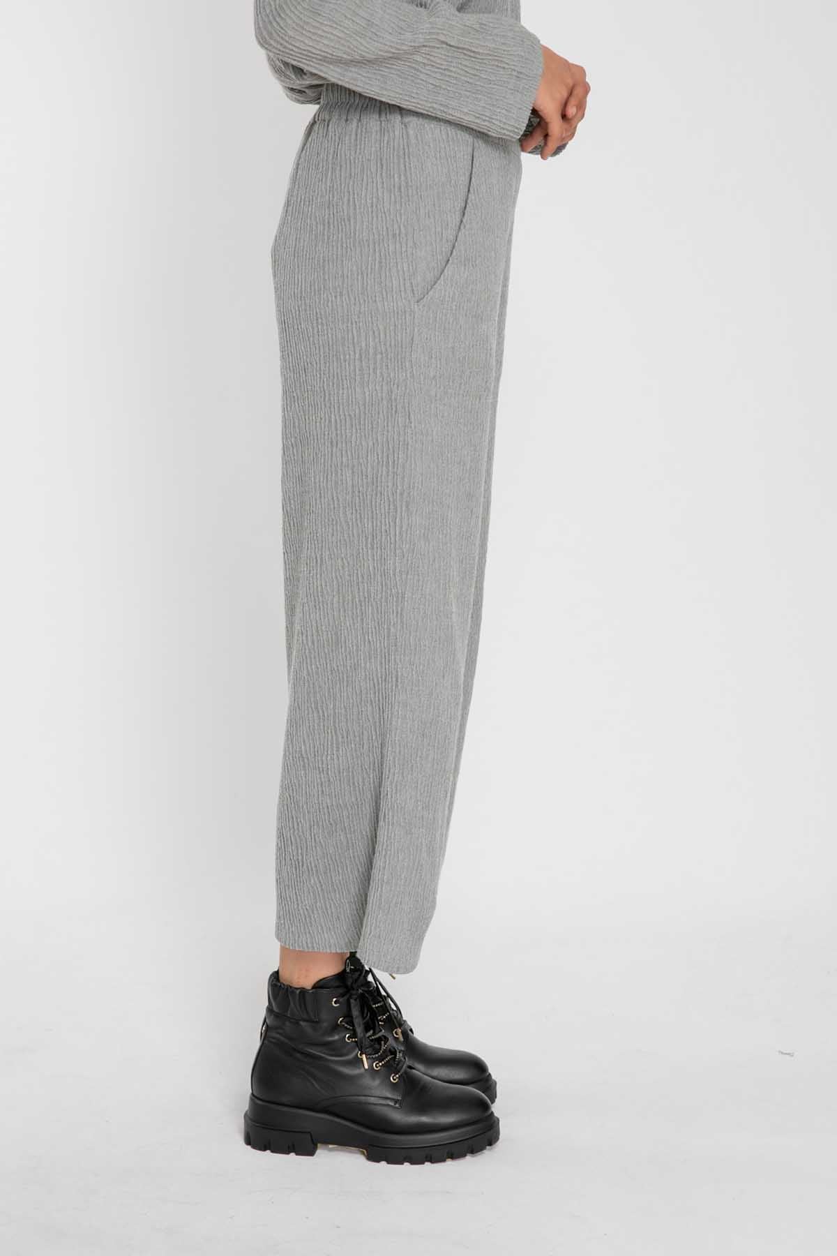 Crea Concept Geniş Crop Gofre Pantolon-Libas Trendy Fashion Store