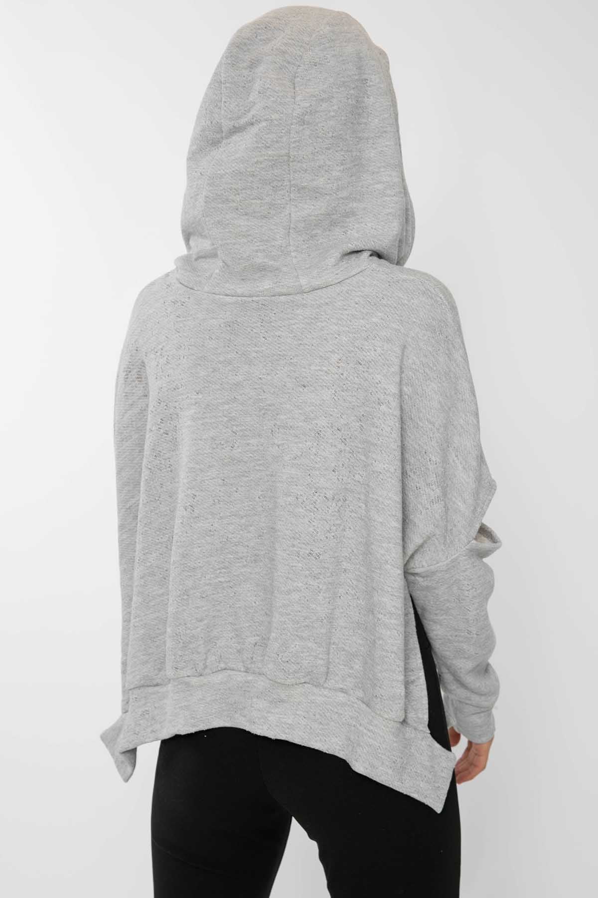 Crea Concept Kapüşonlu Düşük Omuz Sweatshirt-Libas Trendy Fashion Store