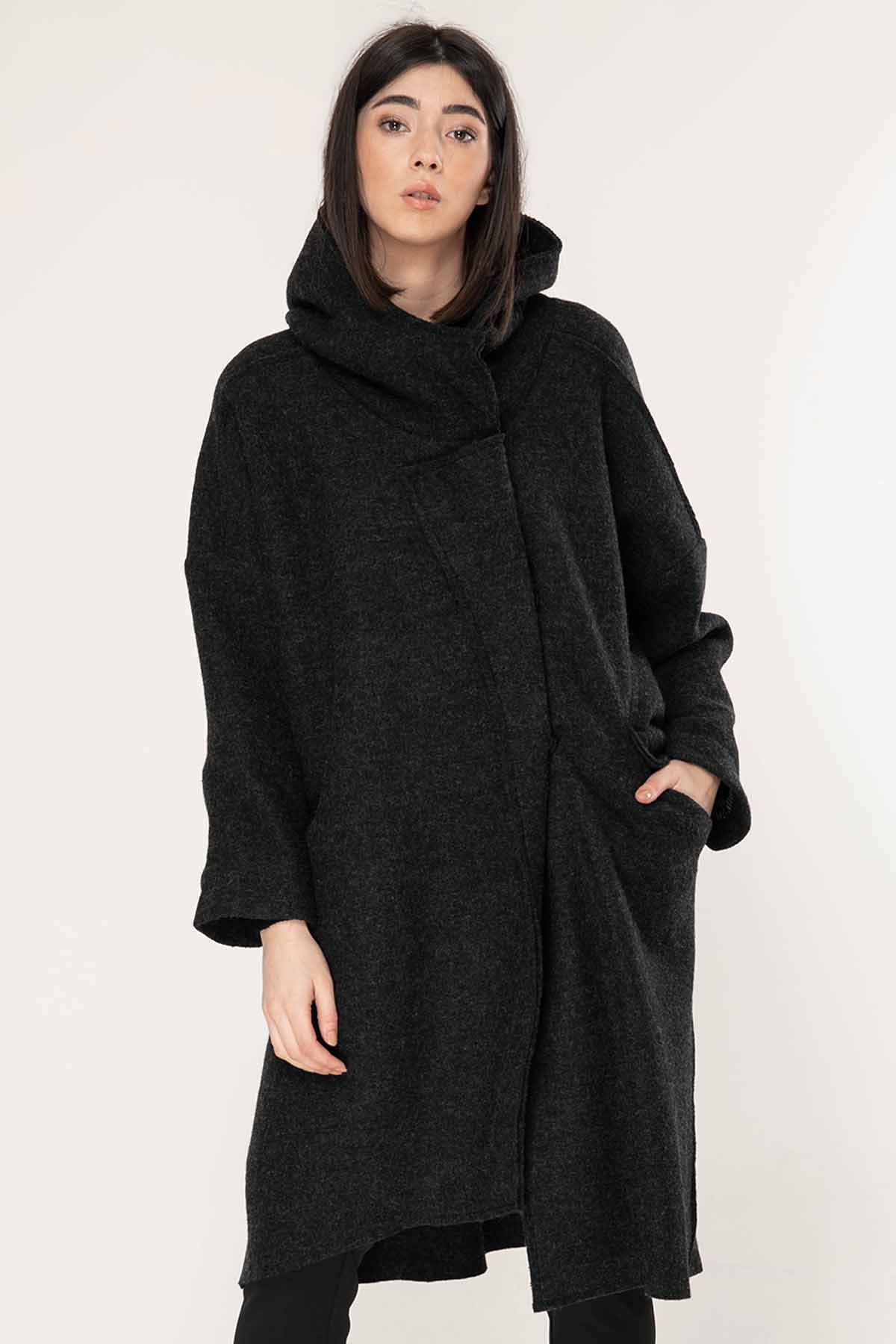 Crea Concept Yün Oversize Kaban-Libas Trendy Fashion Store