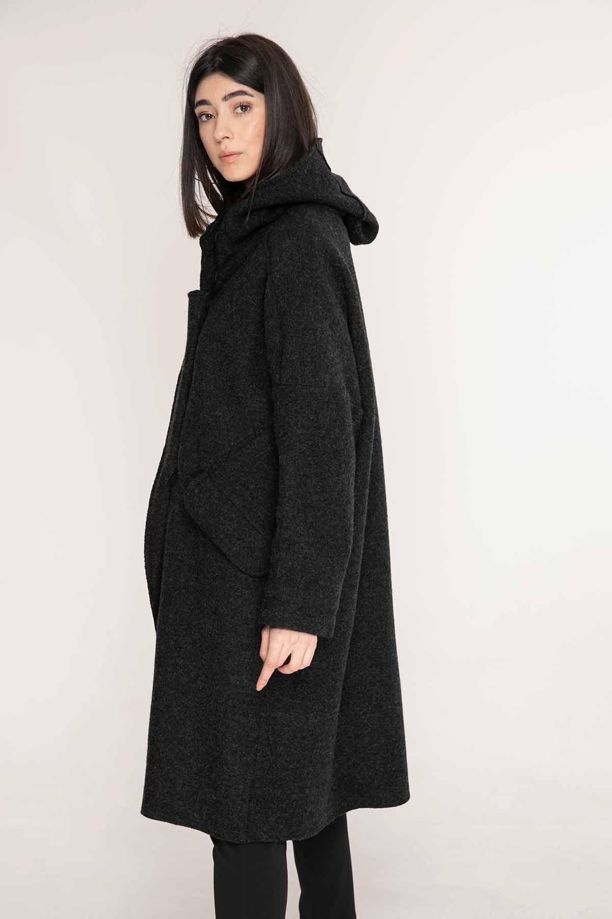 Crea Concept Yün Oversize Kaban-Libas Trendy Fashion Store