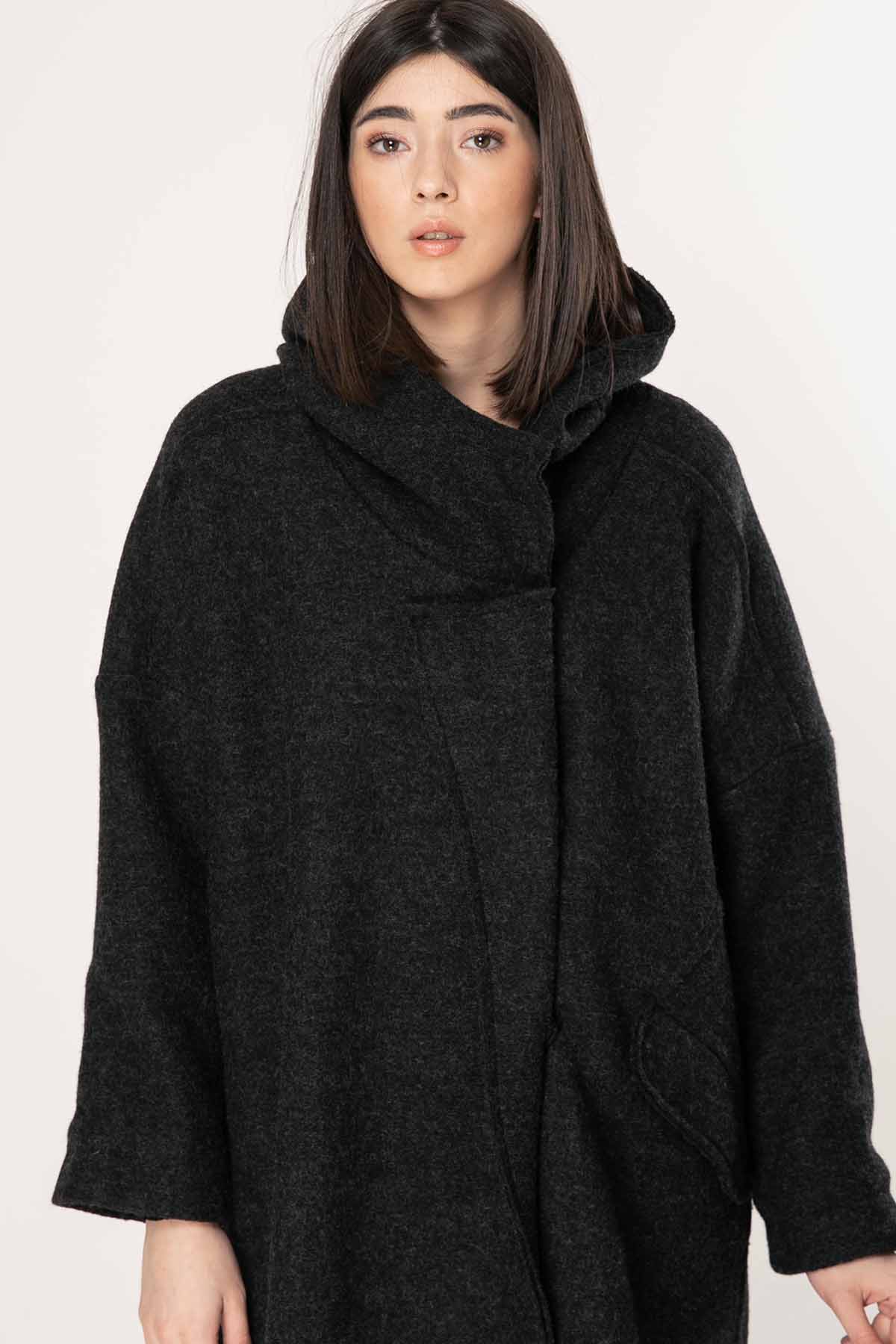 Crea Concept Yün Oversize Kaban-Libas Trendy Fashion Store