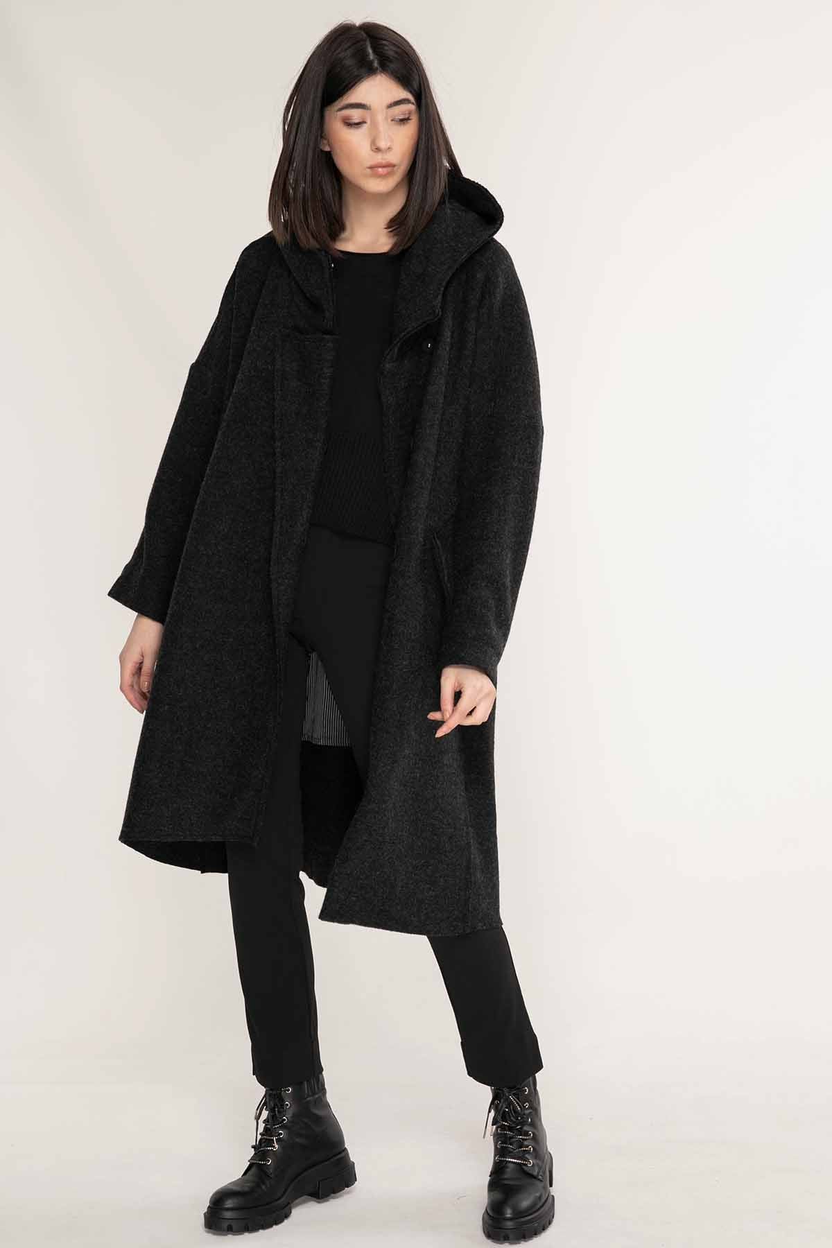 Crea Concept Yün Oversize Kaban-Libas Trendy Fashion Store