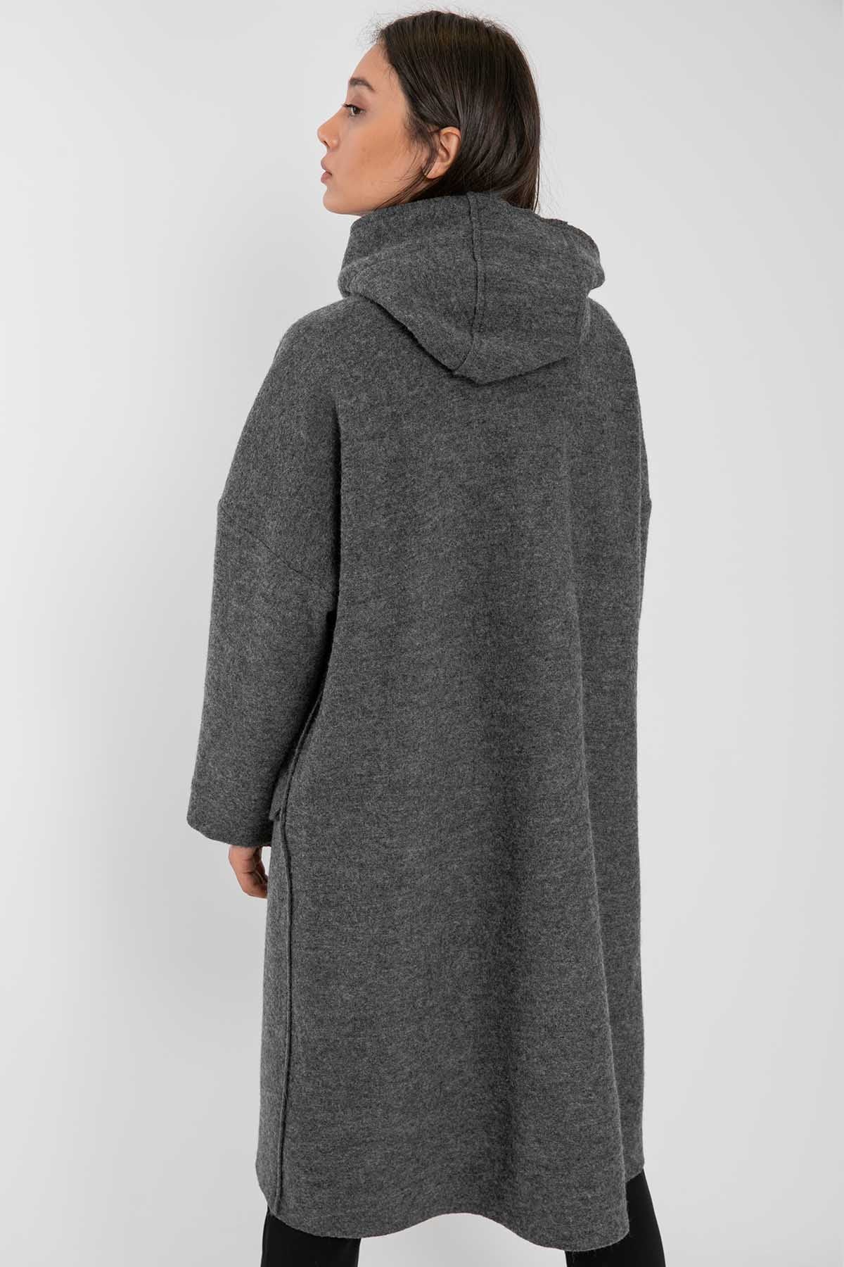 Crea Concept Oversize Yün Kaban-Libas Trendy Fashion Store