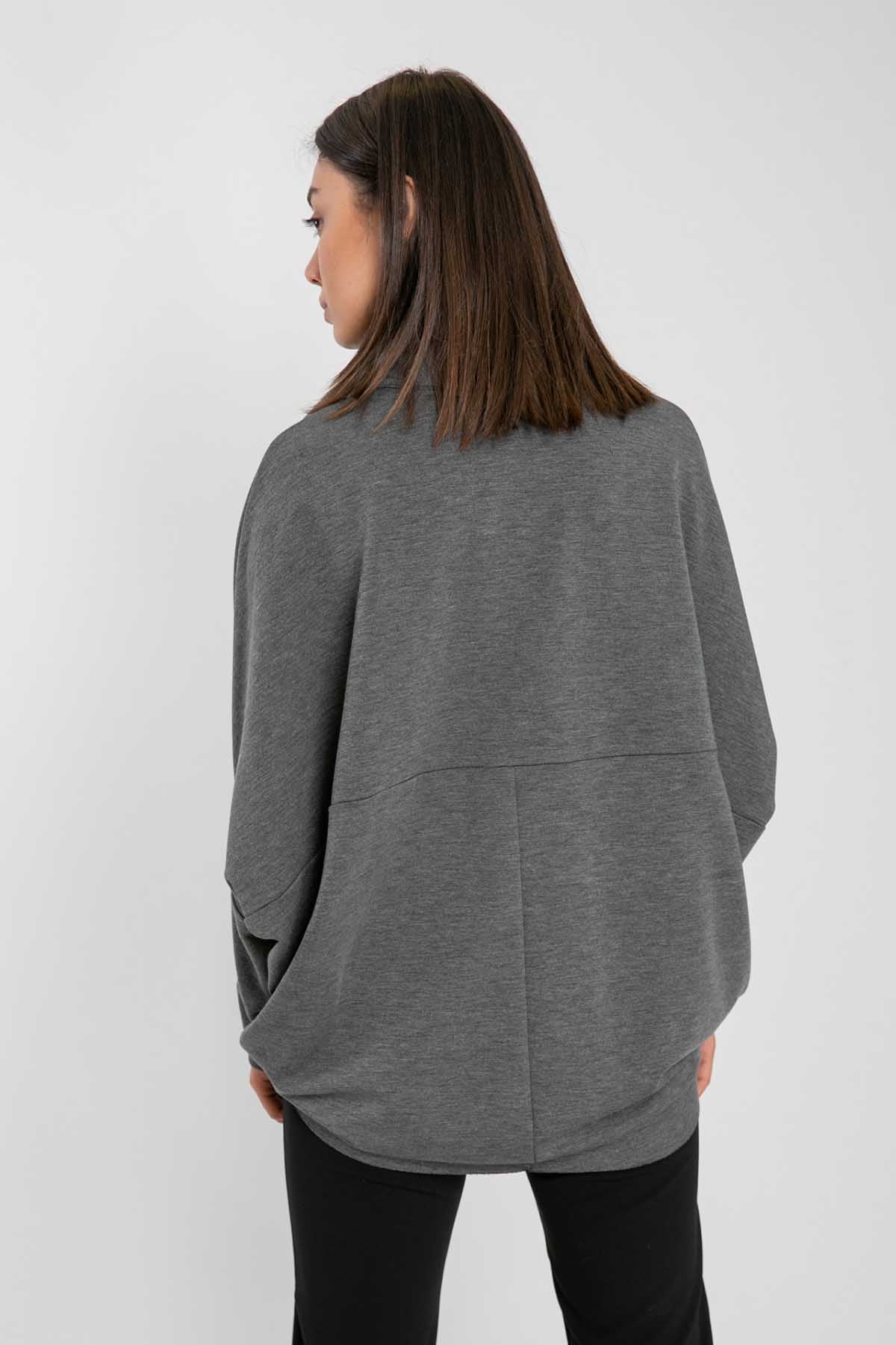 Crea Concept Fermuarlı Oversize Ceket-Libas Trendy Fashion Store