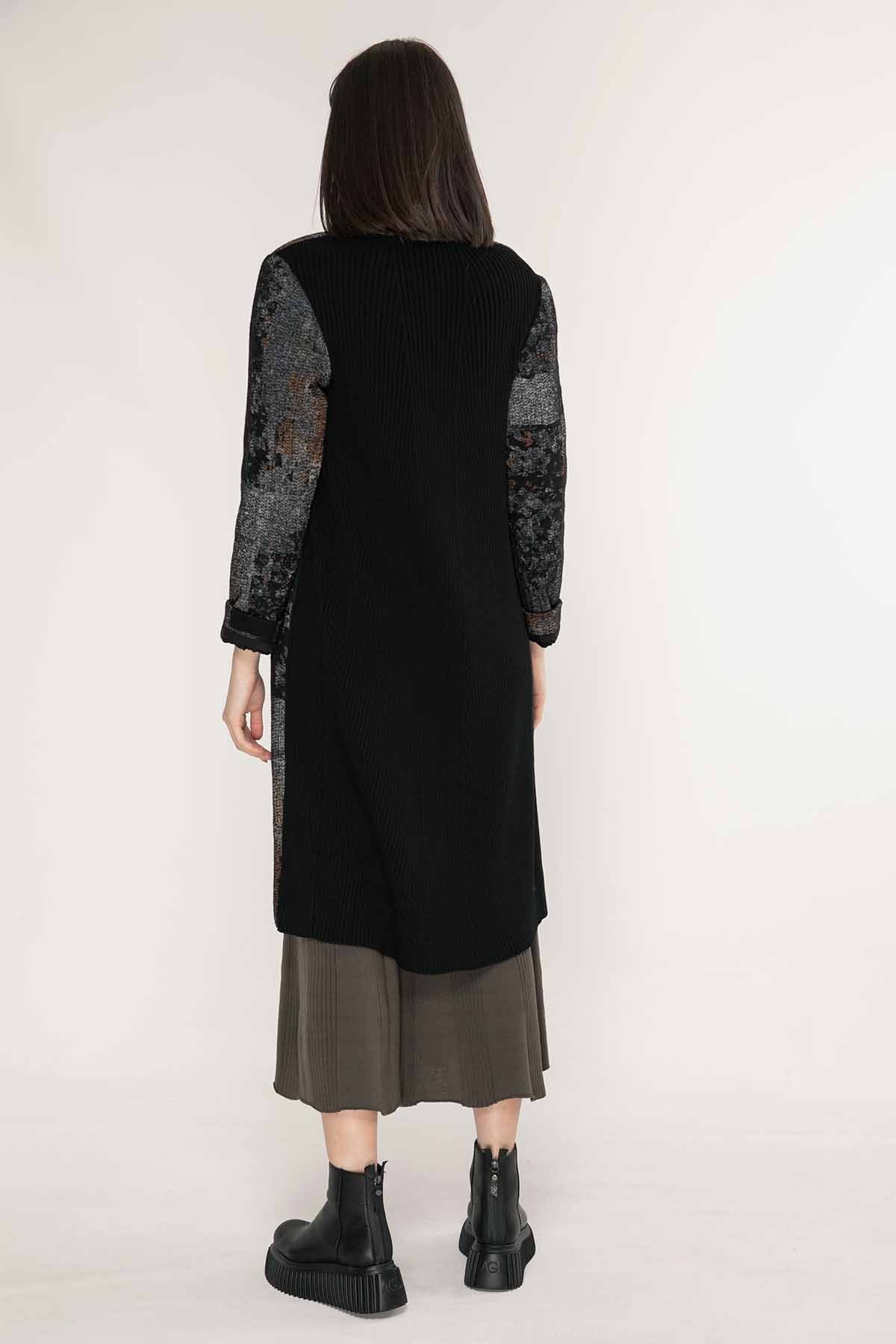 Crea Concept Patchwork Uzun Ceket-Libas Trendy Fashion Store