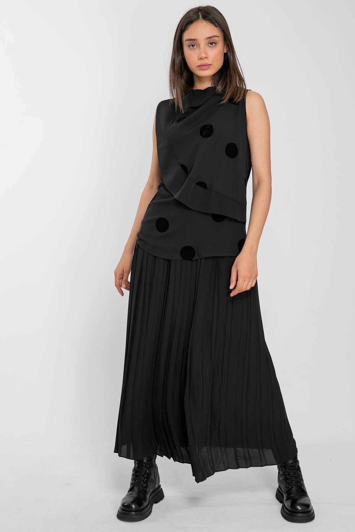 Crea Concept Volanlı ve Puantiyeli Bluz-Libas Trendy Fashion Store