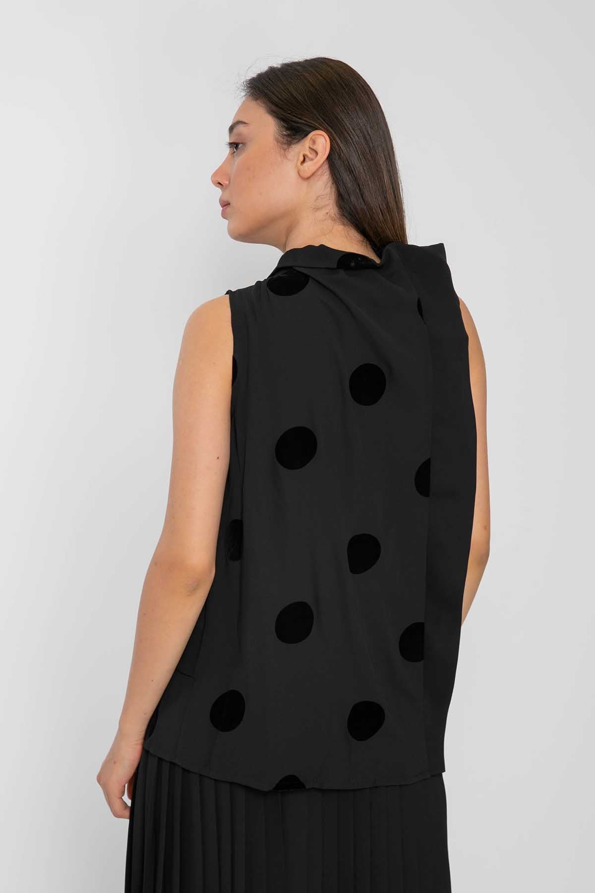 Crea Concept Volanlı ve Puantiyeli Bluz-Libas Trendy Fashion Store