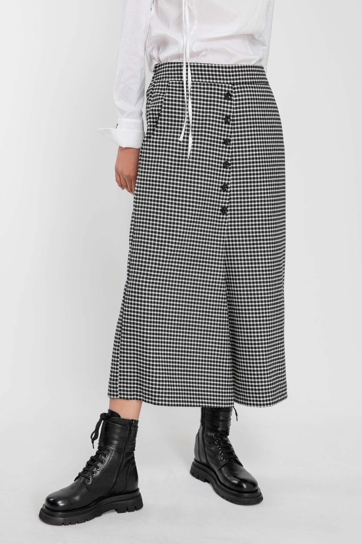 Crea Concept Yüksek Bel Pötikare Pantolon-Libas Trendy Fashion Store