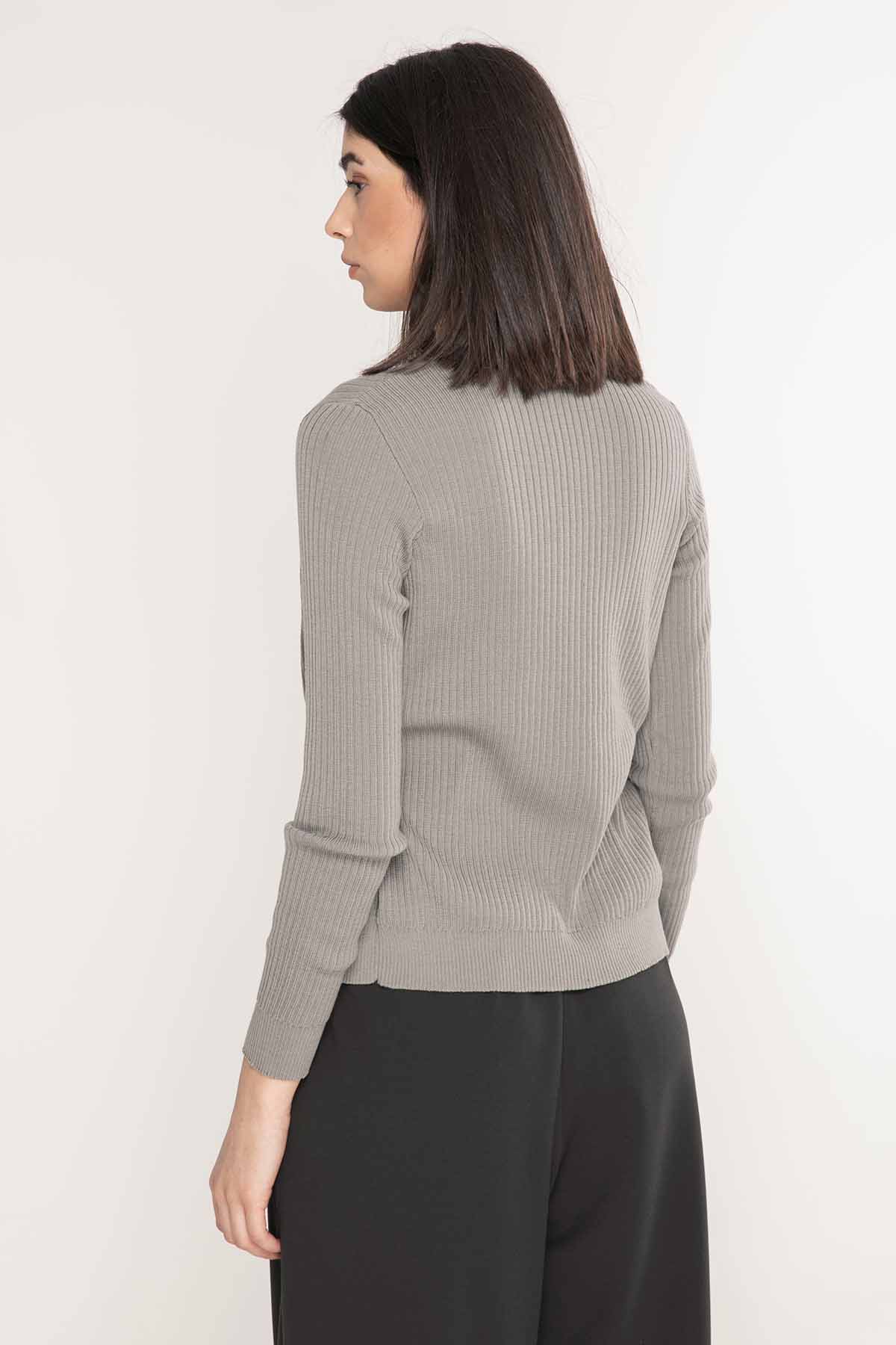 Crea Concept Derin V Yaka Kuşaklı Triko-Libas Trendy Fashion Store