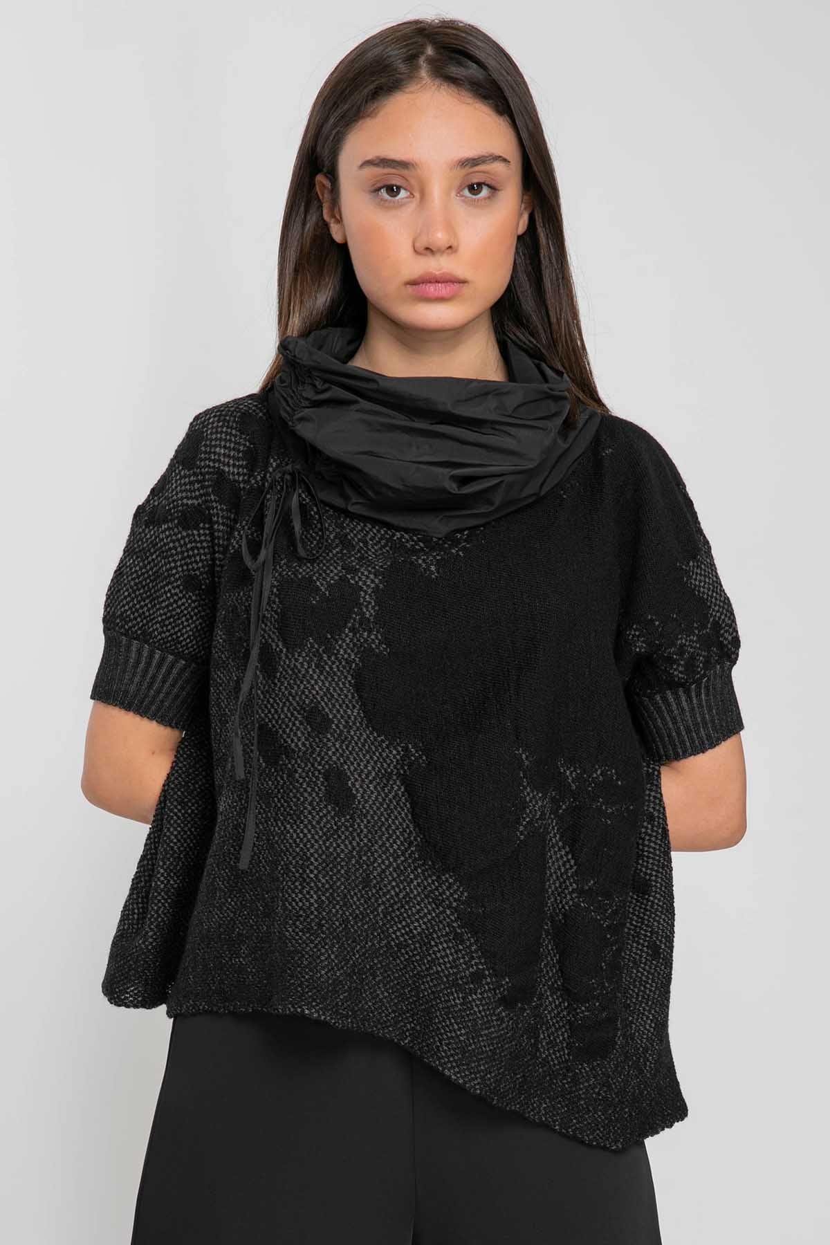 Crea Concept Büzgülü Şal Yaka Triko-Libas Trendy Fashion Store