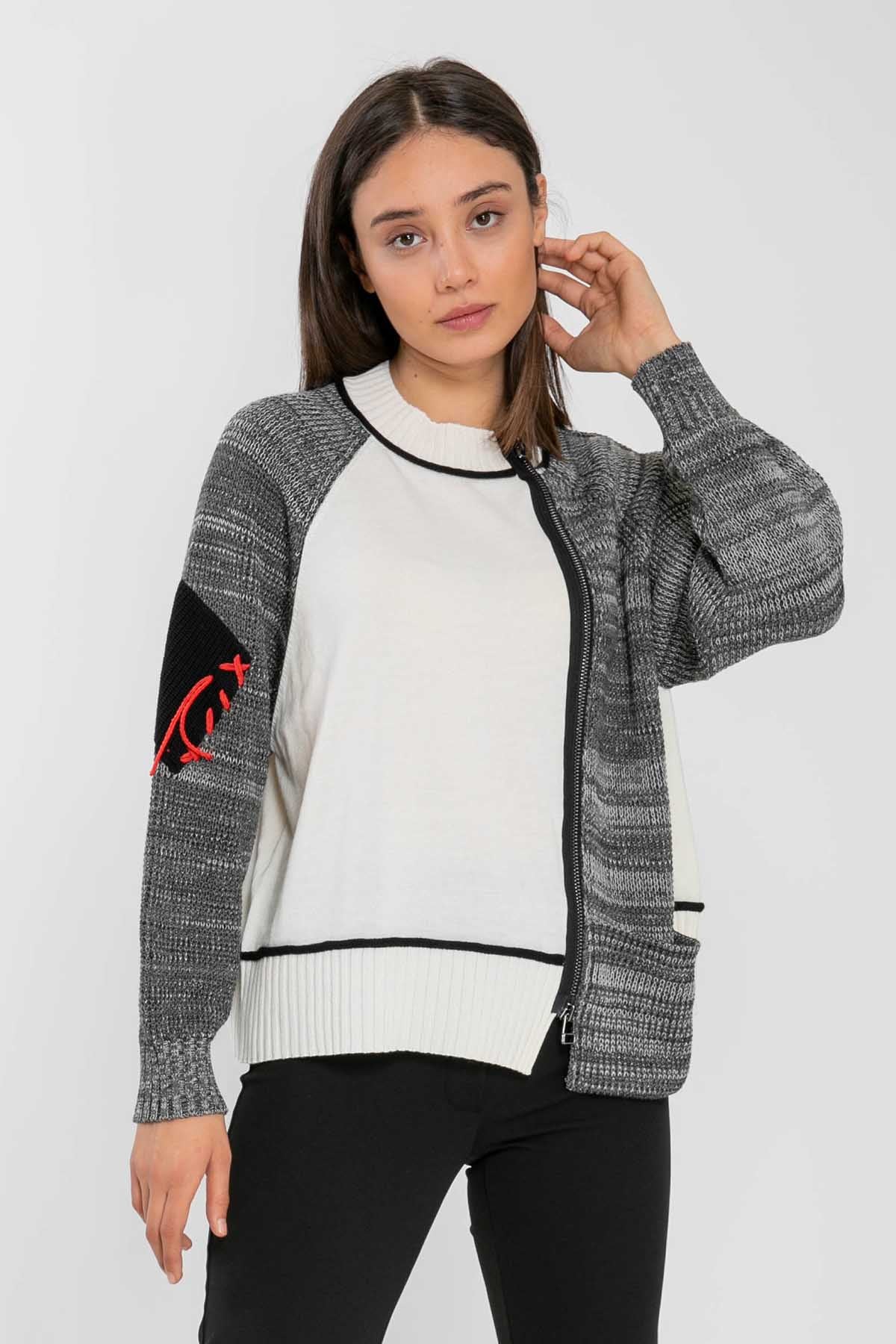 Crea Concept Fermuarlı Triko Ceket-Libas Trendy Fashion Store