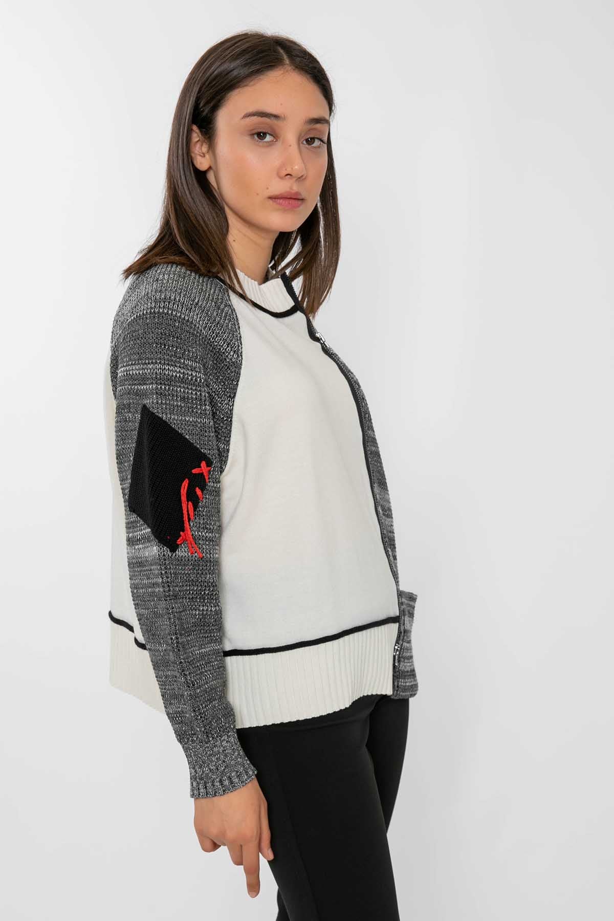 Crea Concept Fermuarlı Triko Ceket-Libas Trendy Fashion Store