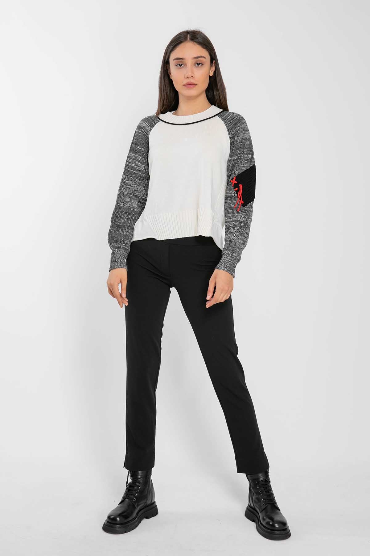 Crea Concept Patchwork Kollu Triko-Libas Trendy Fashion Store