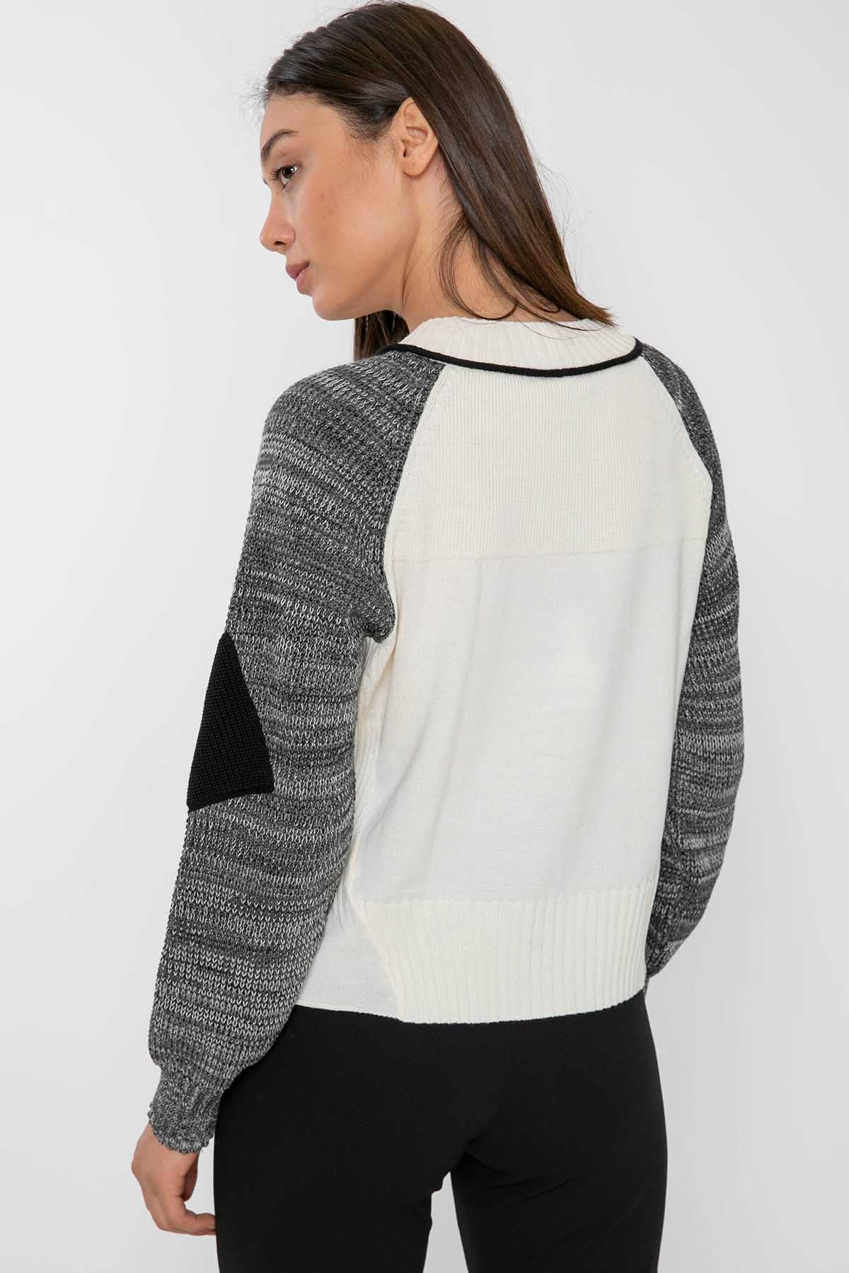 Crea Concept Patchwork Kollu Triko-Libas Trendy Fashion Store