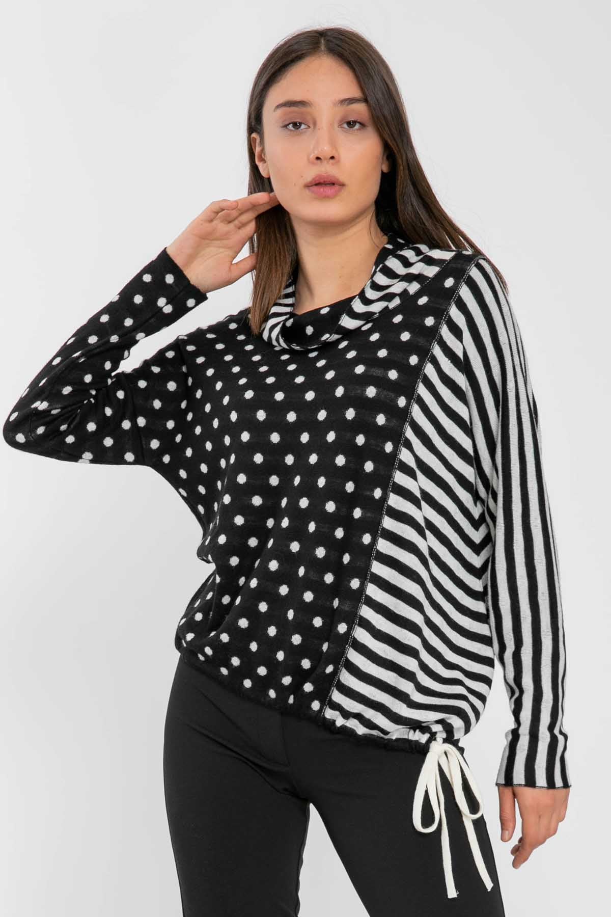 Crea Concept Şal Yaka Belden Büzgülü Triko-Libas Trendy Fashion Store