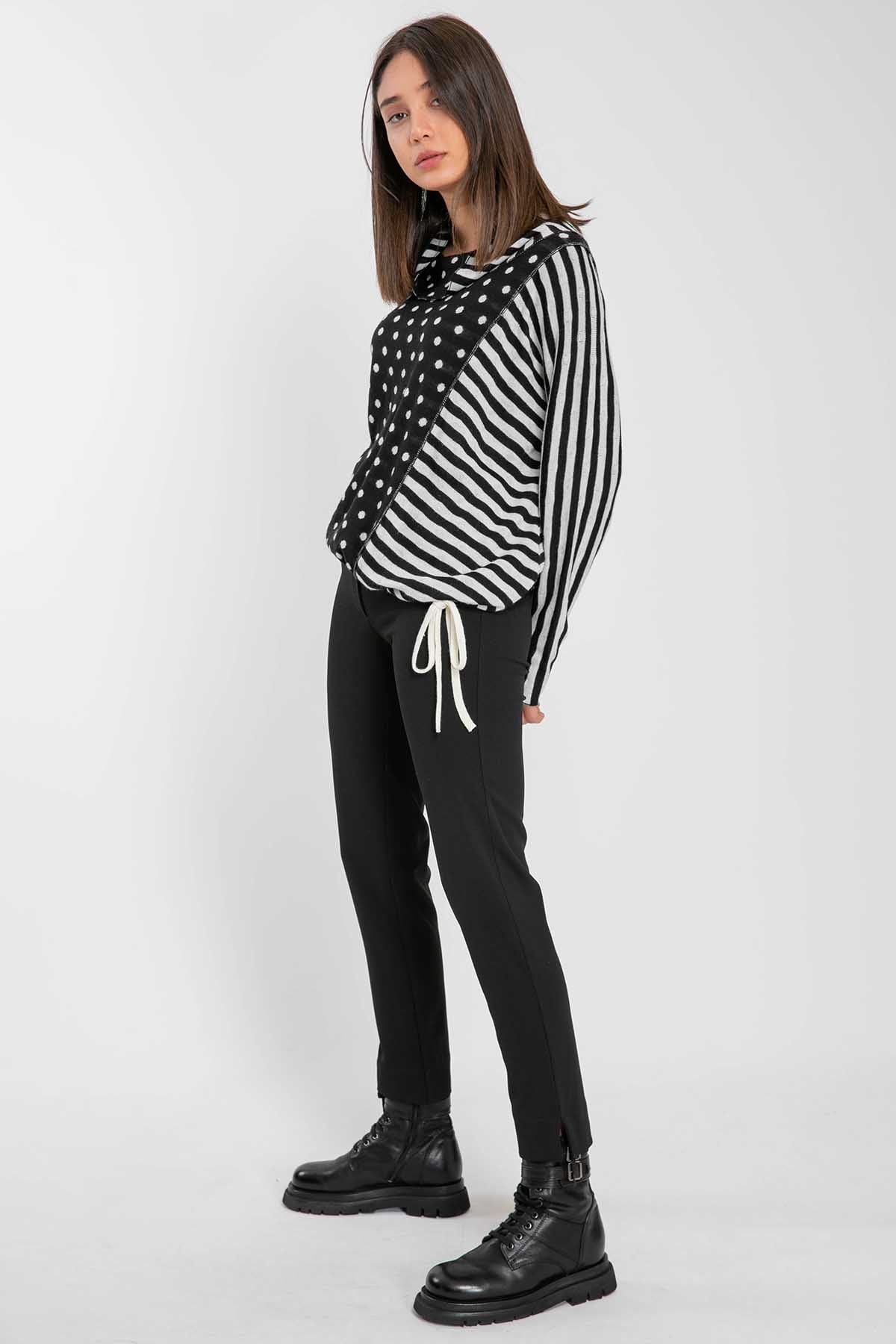 Crea Concept Şal Yaka Belden Büzgülü Triko-Libas Trendy Fashion Store