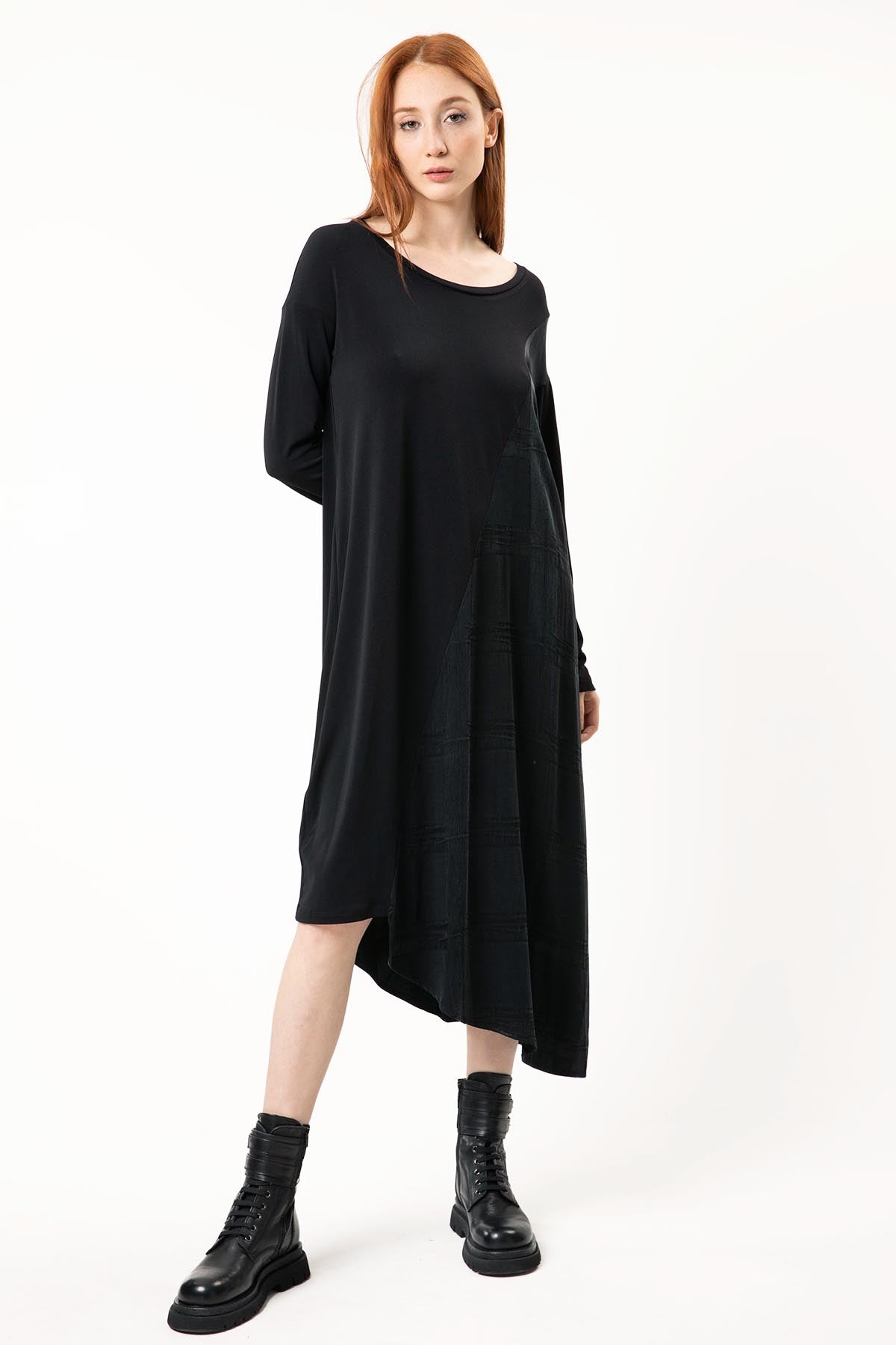 Crea Concept Ekose Detaylı Elbise-Libas Trendy Fashion Store