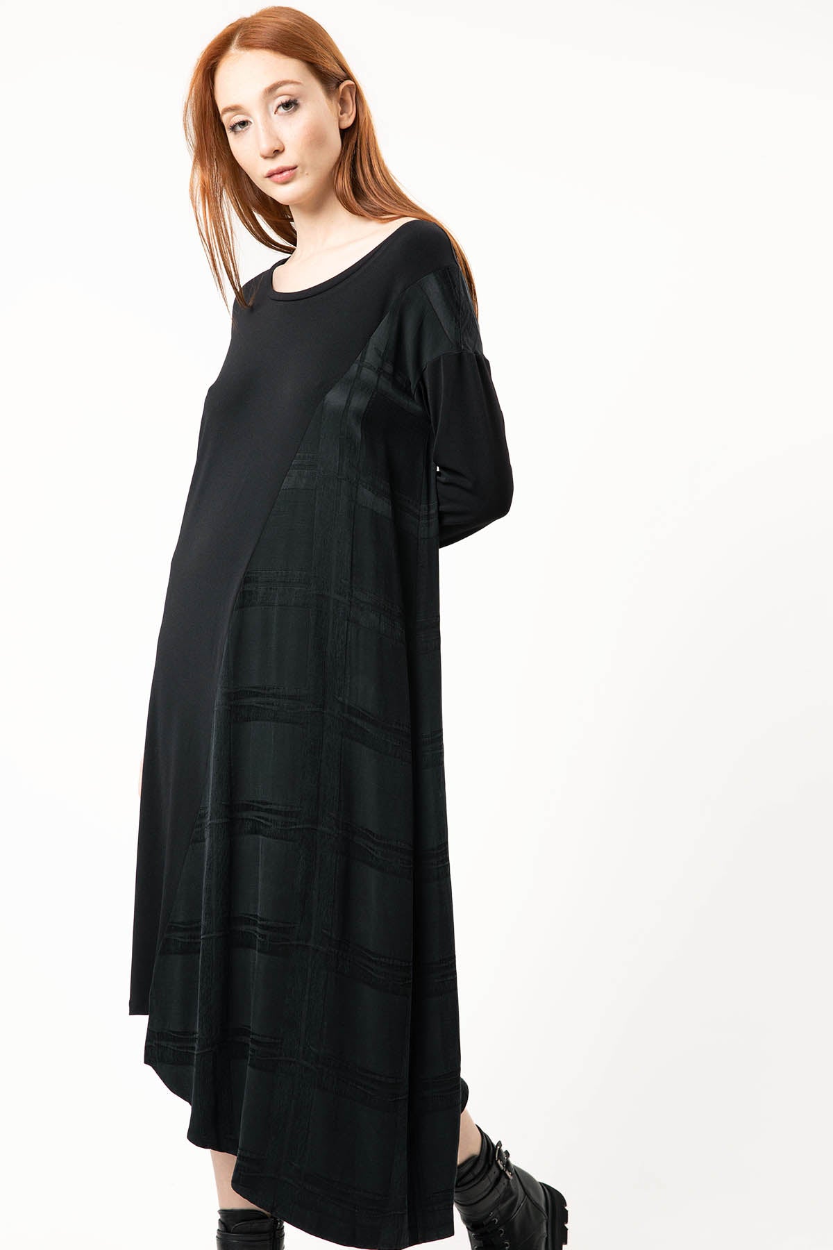 Crea Concept Ekose Detaylı Elbise-Libas Trendy Fashion Store