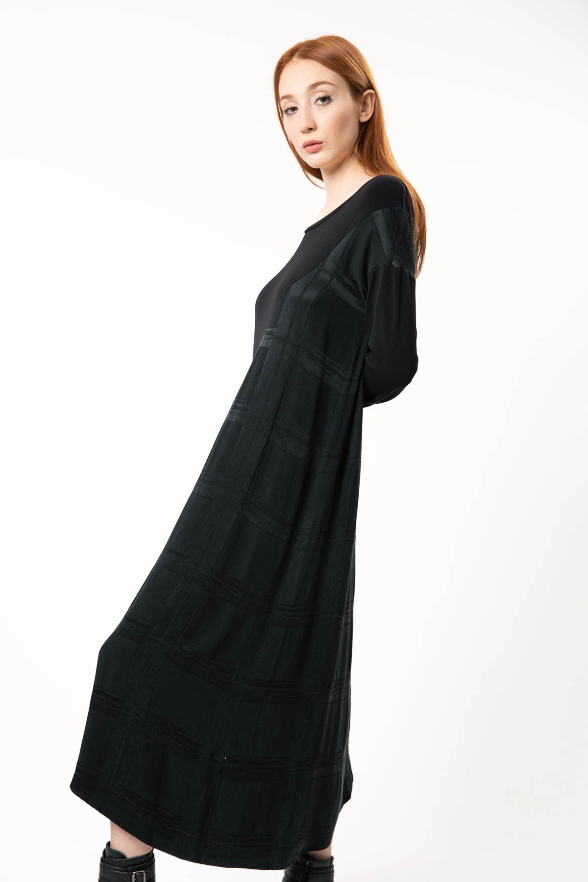 Crea Concept Ekose Detaylı Elbise-Libas Trendy Fashion Store