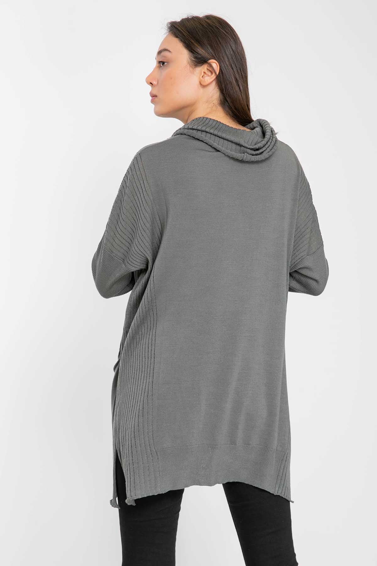 Crea Concept Şal Yaka Düşük Omuz Triko-Libas Trendy Fashion Store