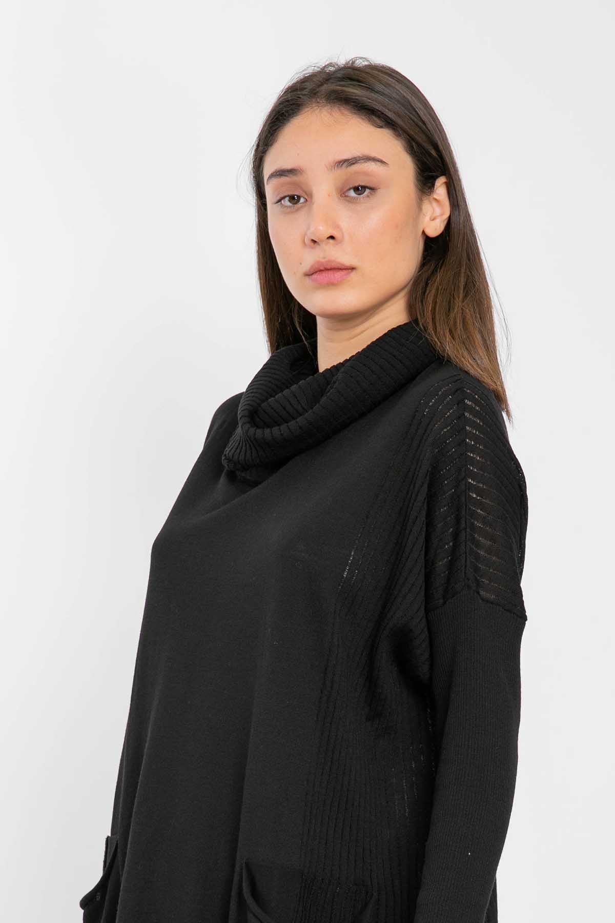 Crea Concept Şal Yaka Düşük Omuz Triko-Libas Trendy Fashion Store