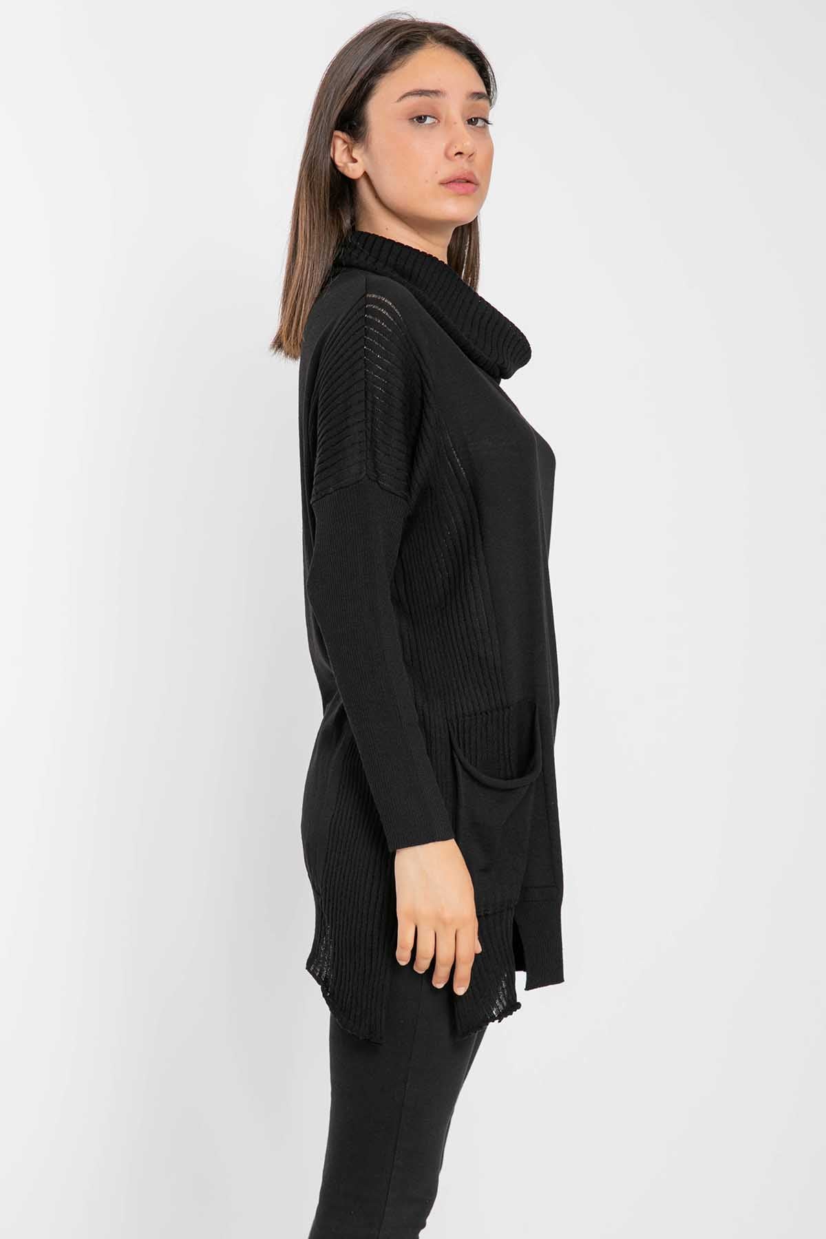 Crea Concept Şal Yaka Düşük Omuz Triko-Libas Trendy Fashion Store