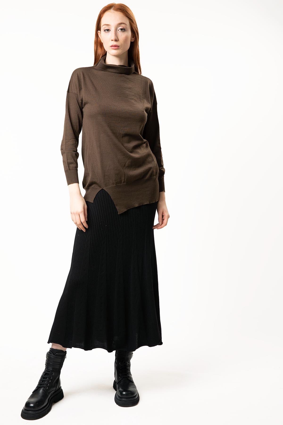 Crea Concept Asimetrik Etek Uçlu Triko-Libas Trendy Fashion Store