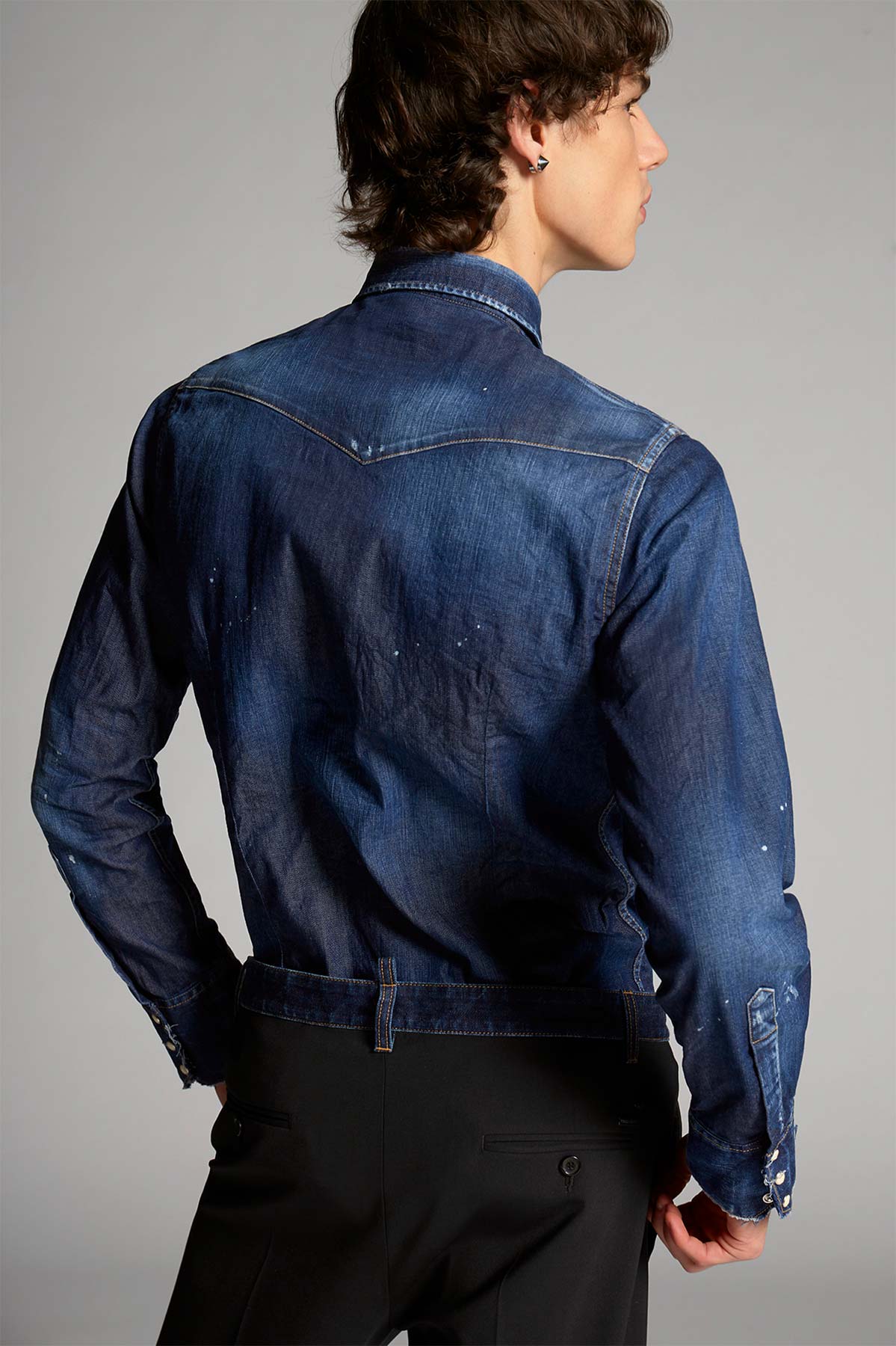 Dsquared Slim Fit Denim Gömlek-Libas Trendy Fashion Store