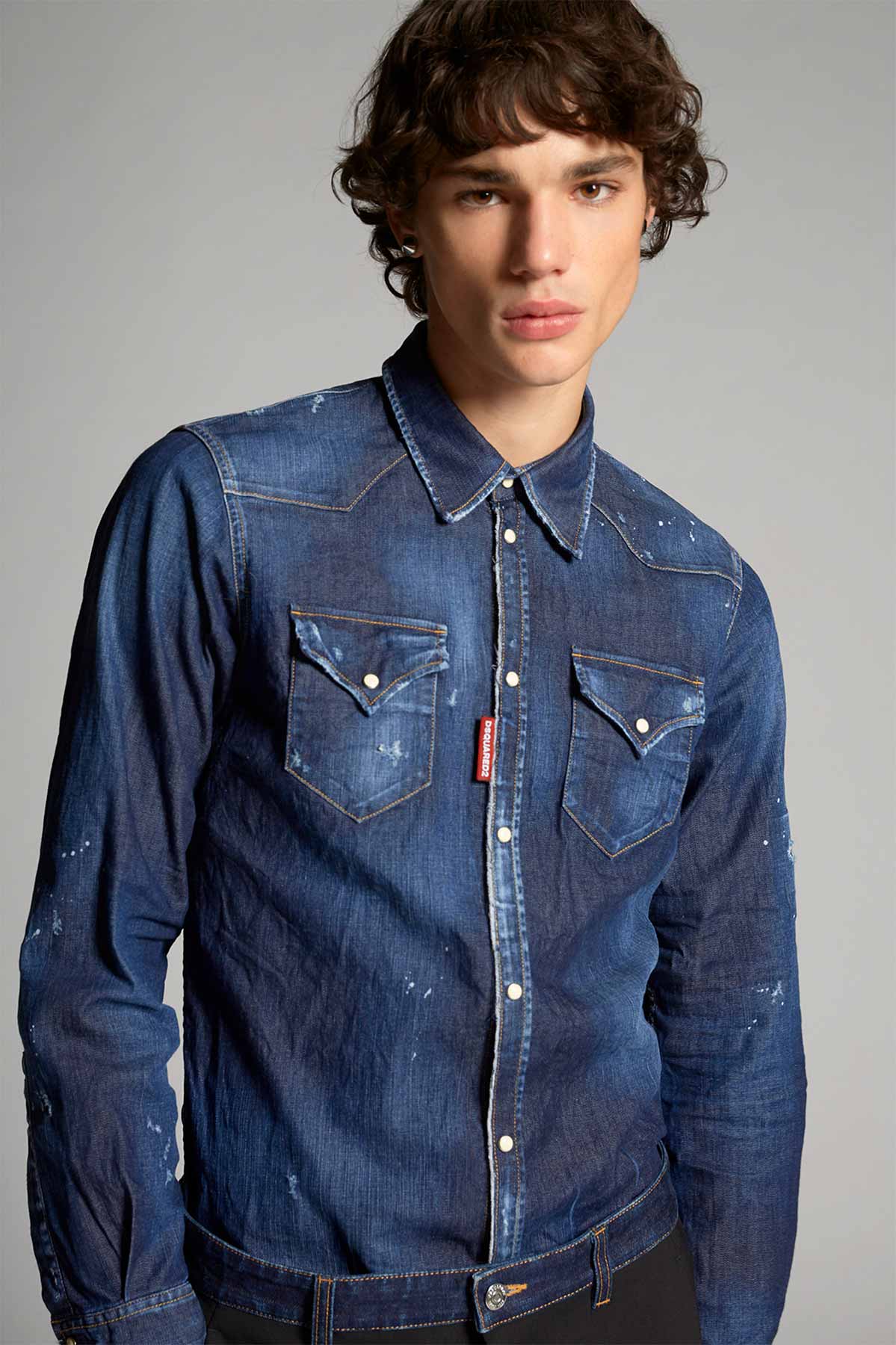 Dsquared Slim Fit Denim Gömlek-Libas Trendy Fashion Store