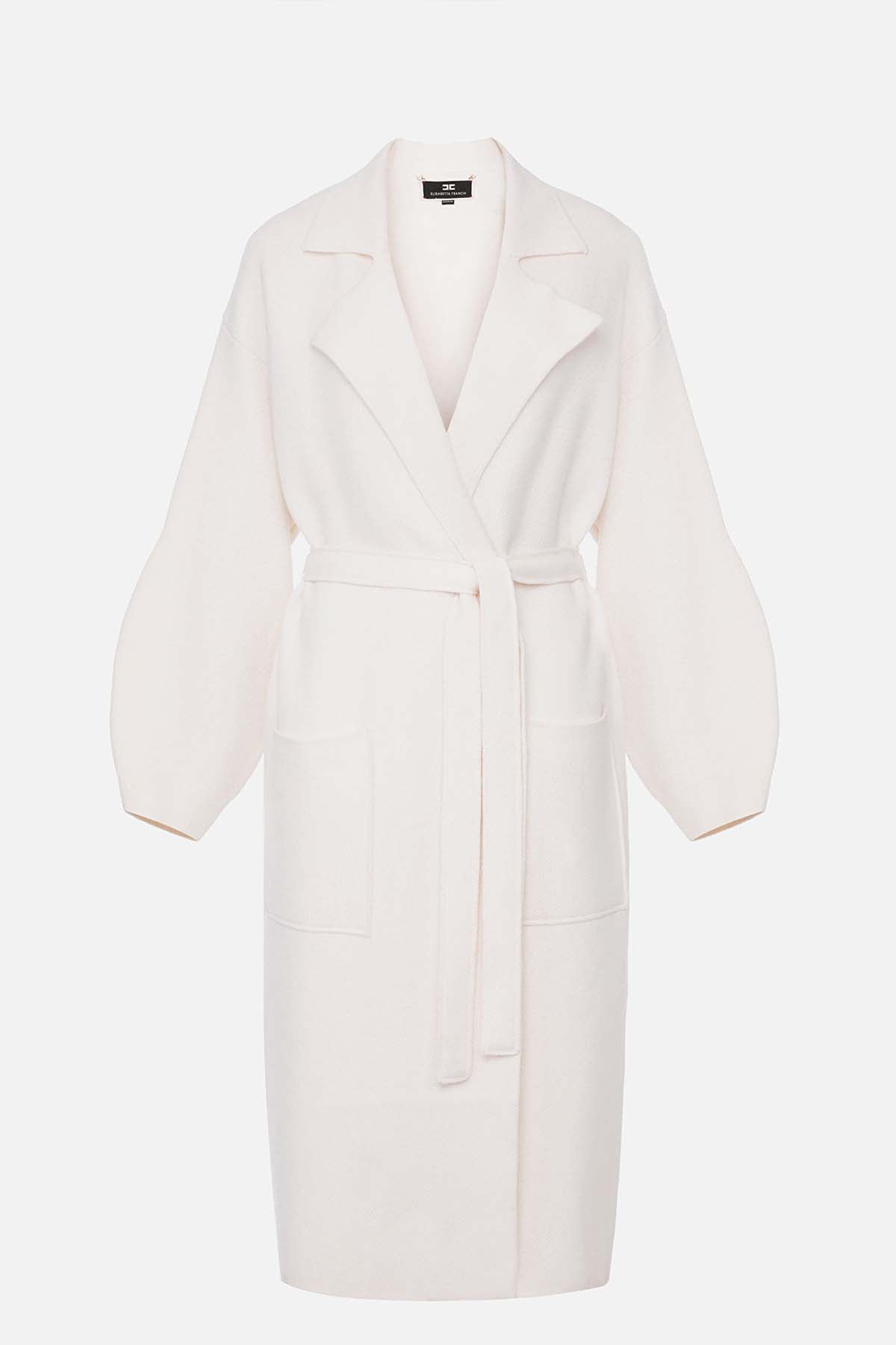 Elisabetta Franchi Oversize Kaşmirli Yün Manto-Libas Trendy Fashion Store