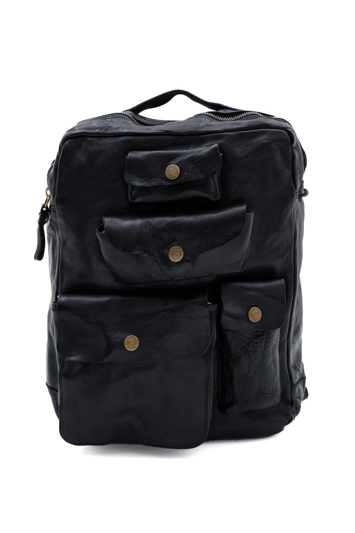 Campomaggi Çok Cepli Deri Sırt Çantası-Libas Trendy Fashion Store