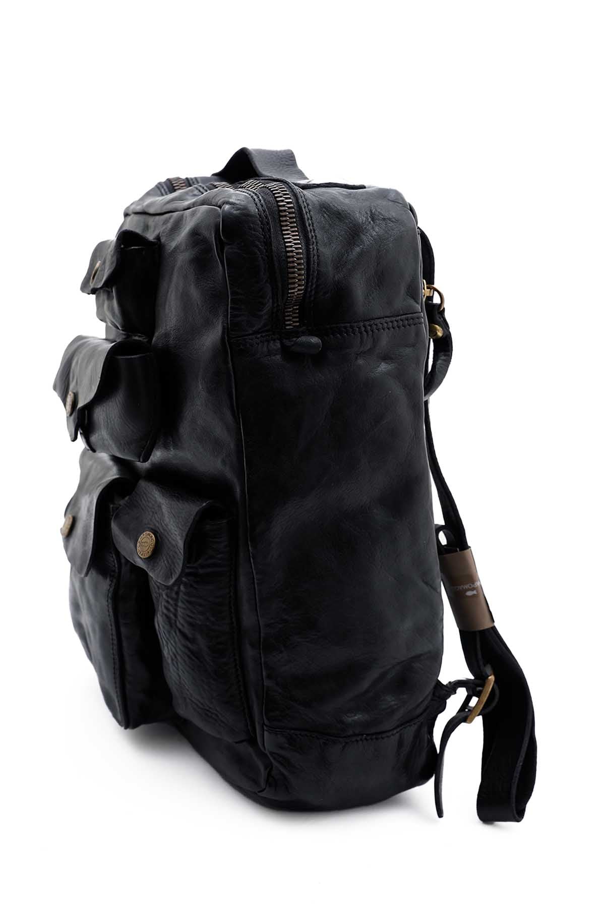 Campomaggi Çok Cepli Deri Sırt Çantası-Libas Trendy Fashion Store