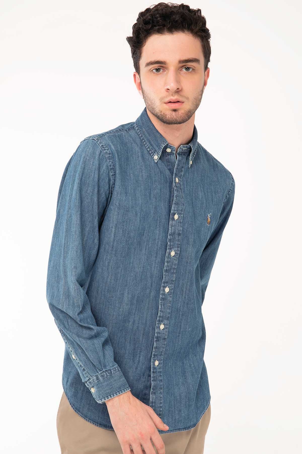 Polo Ralph Lauren Custom Fit Denim Gömlek-Libas Trendy Fashion Store